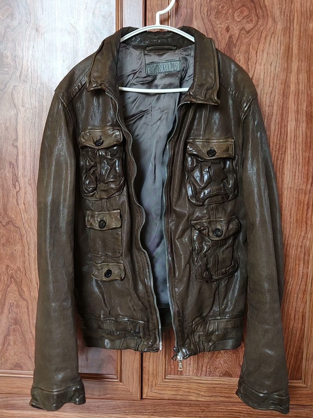 Neil Barrett Neil Barrett Padded Buffalo Leather Jacket XS Blac