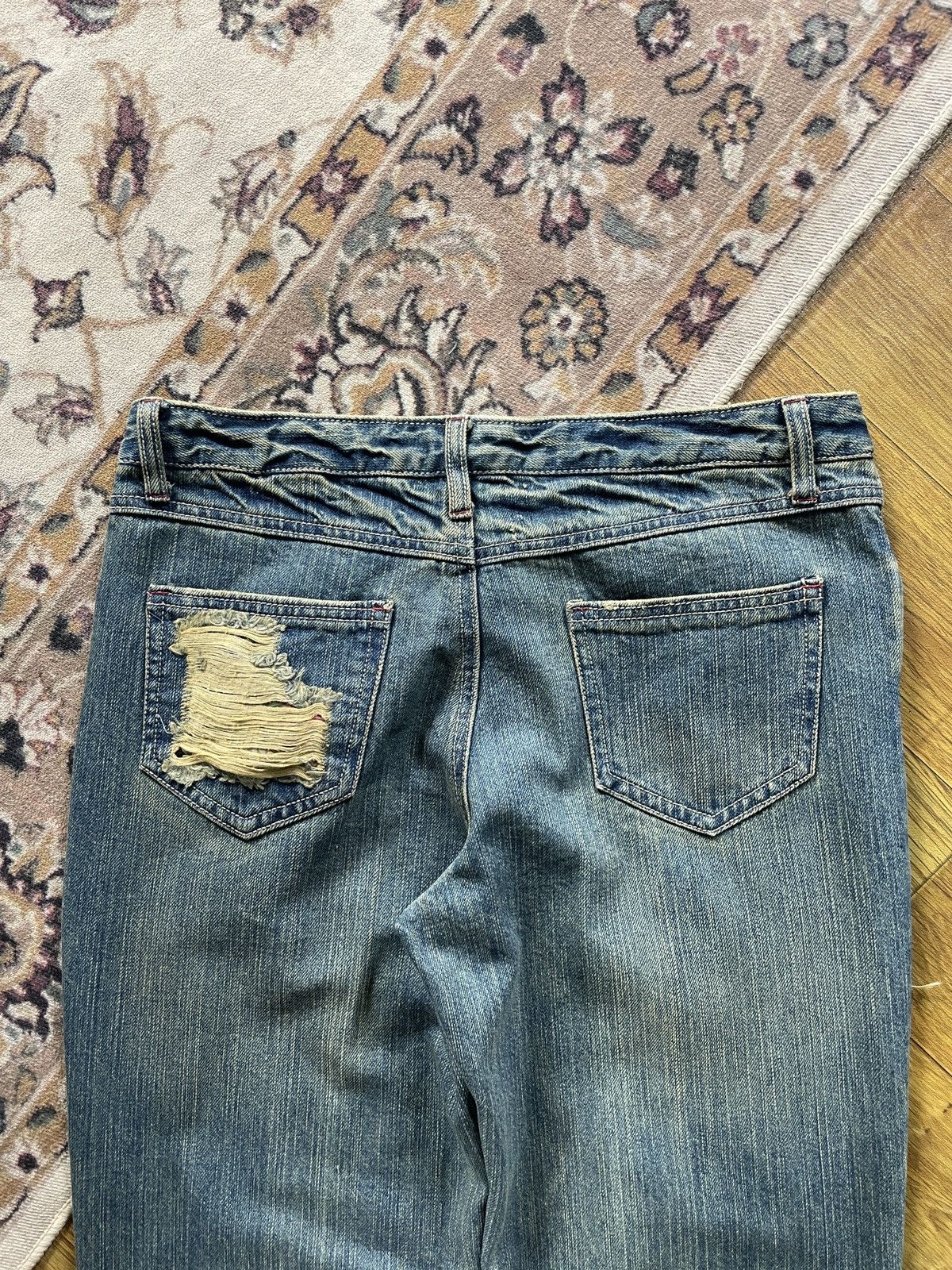 Japanese Brand Straight Relaxed Distressed Denim Size US 31 - 7 Thumbnail
