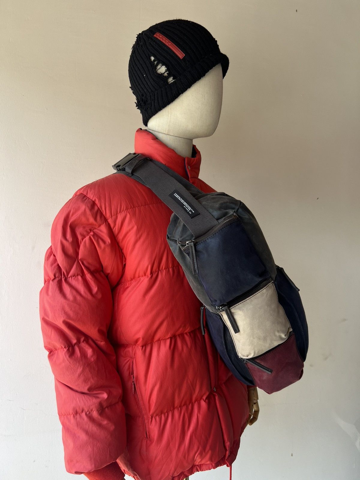Japanese Brand Vintage Art-Berg Japan Tactical Waxed Messenger Bag Size ONE SIZE - 3 Thumbnail