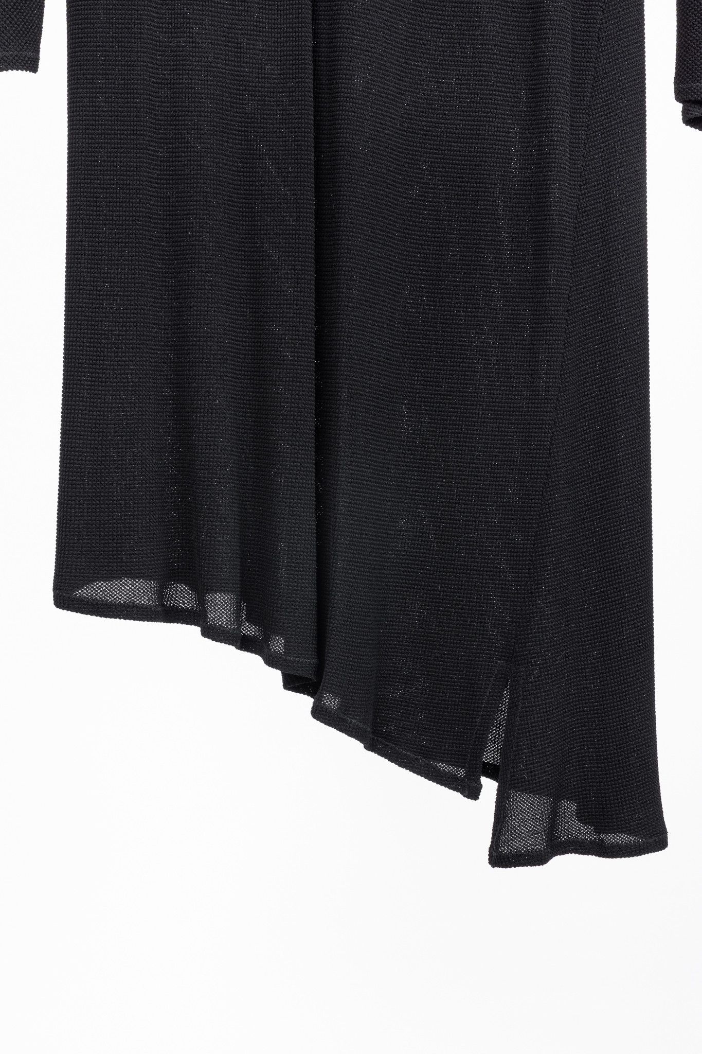 Marie Saint Pierre Marie Saint Pierre Black Mesh-Knit Asymmetrical Tunic Size M / US 6-8 / IT 42-44 - 8 Thumbnail