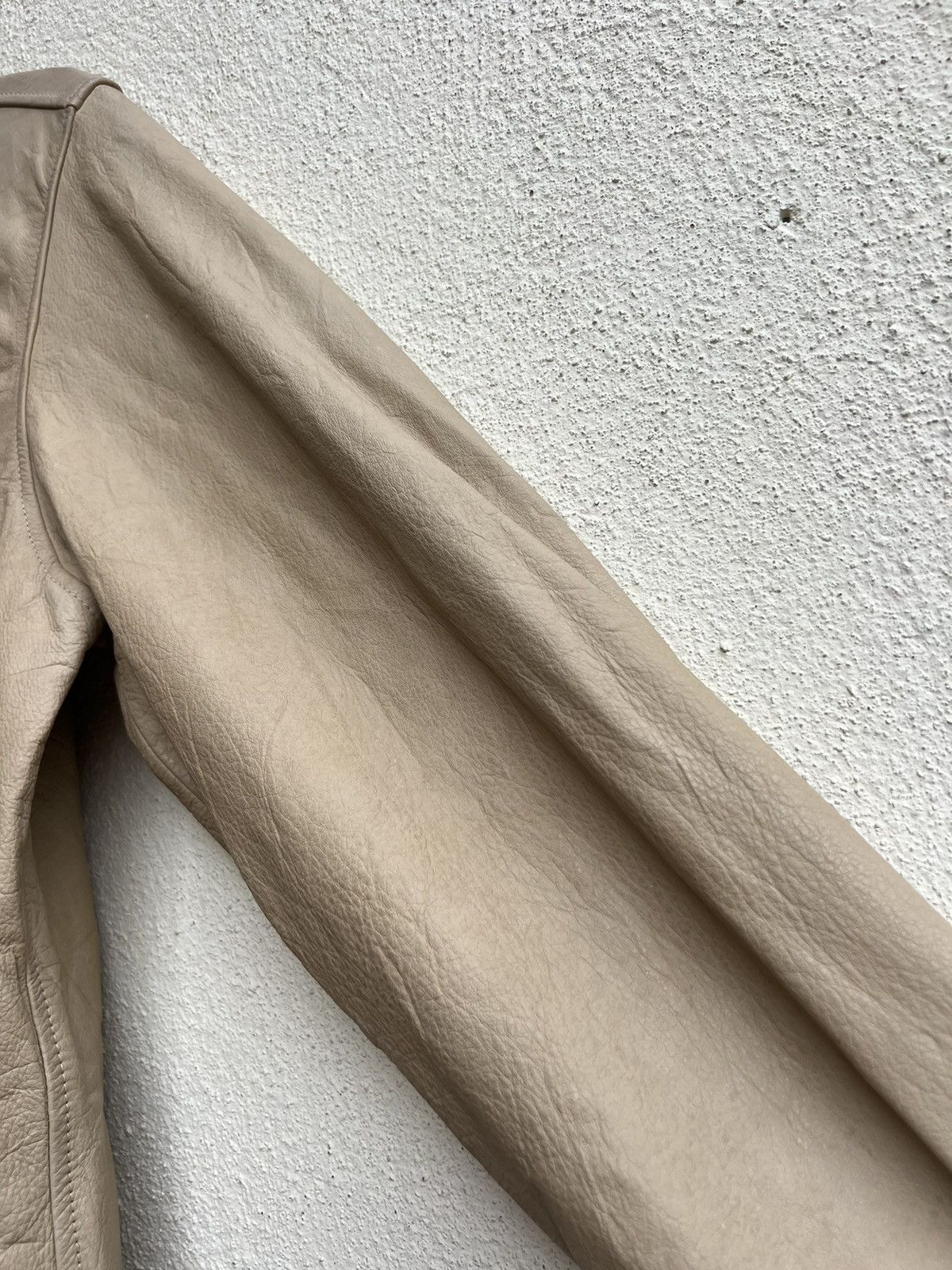 Leather Vintage Kazutaka Kato KAKA Fade Patina Cowhide Leather Shirt Size US M / EU 48-50 / 2 - 11 Thumbnail