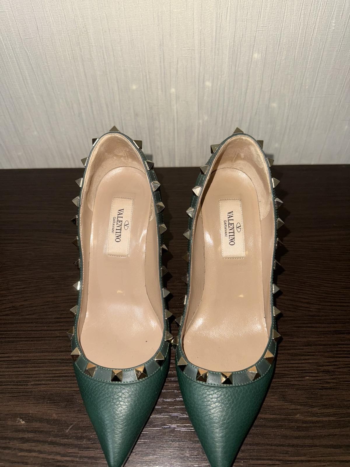 Valentino Valentino Garavani Rockstud leather heels green Size US 4.5 / IT 34.5 - 4 Thumbnail