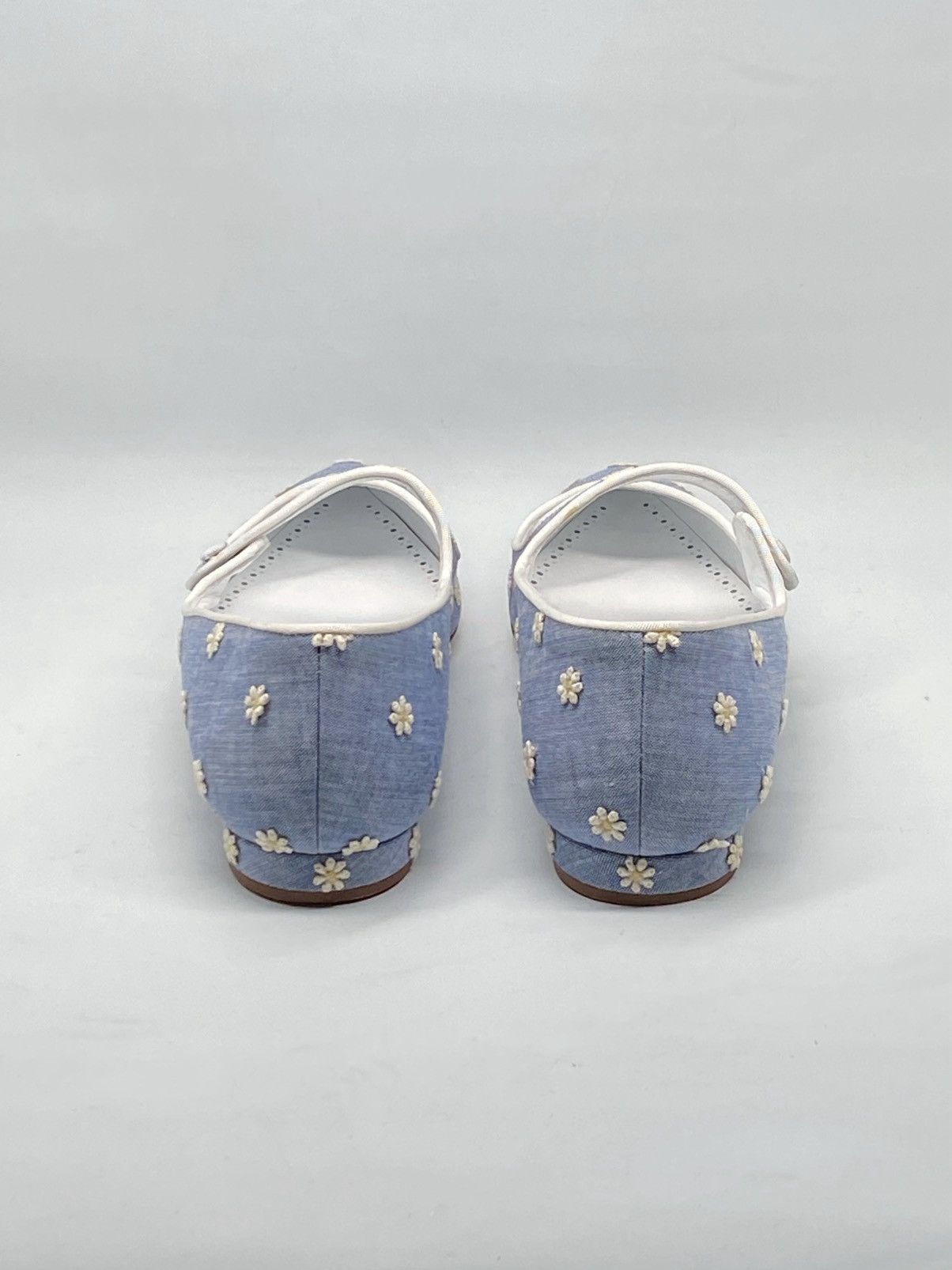Manolo Blahnik Manolo Blahnik Campari Blue Mary Jane Ballet Flats size 38.5 Size US 8.5 / IT 38.5 - 7 Thumbnail