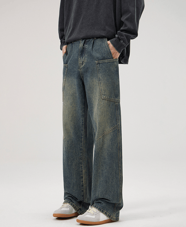 Japanese Brand × Jean Men's retro multi-pocket cleanfit cargo jeans Size US 32 / EU 48 - 4 Thumbnail