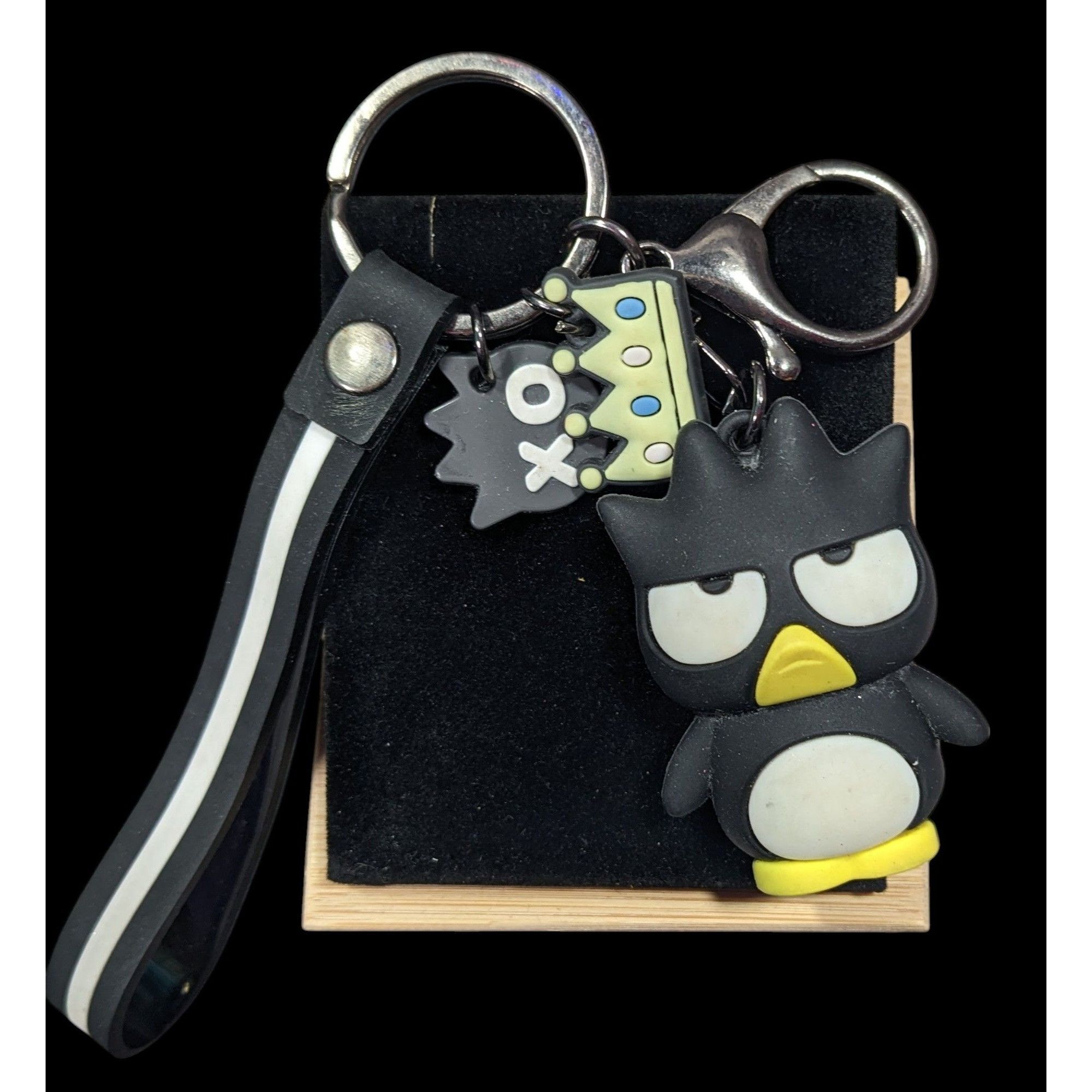 Other Sanrio Badtz-Maru Black And White Figural Keychain Size ONE SIZE - 1 Thumbnail