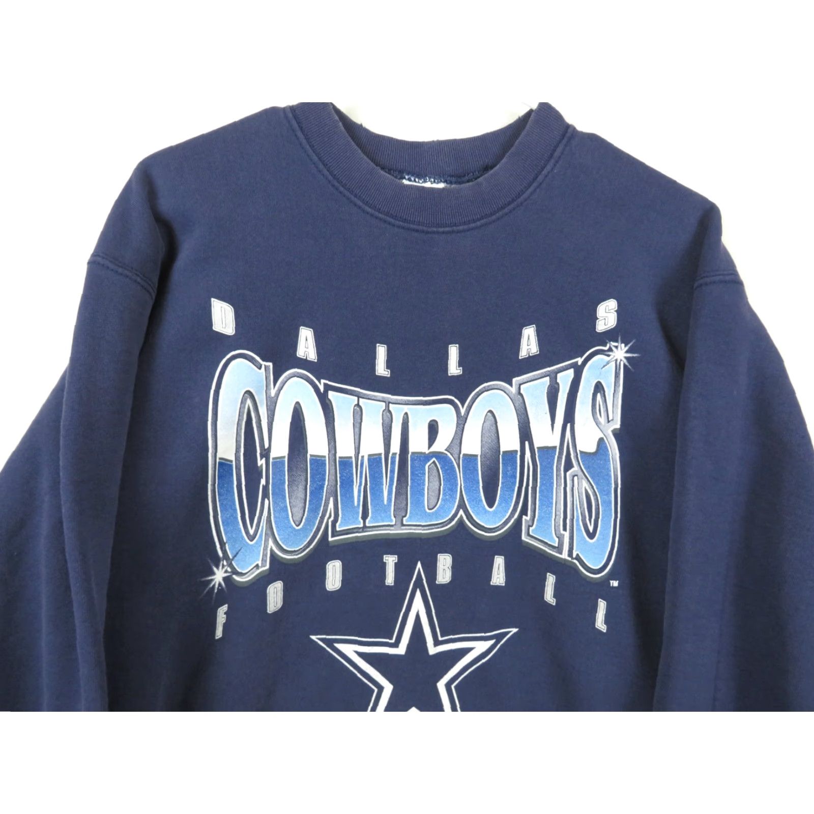 Salem Sportswear VINTAGE Dallas Cowboys NFL Football Sweatshirt Salem Sportswear Mens L Blue Crew Neck Long Sleeve Pullover 1994 Logo USA Size US L / EU 52-54 / 3 - 3 Thumbnail