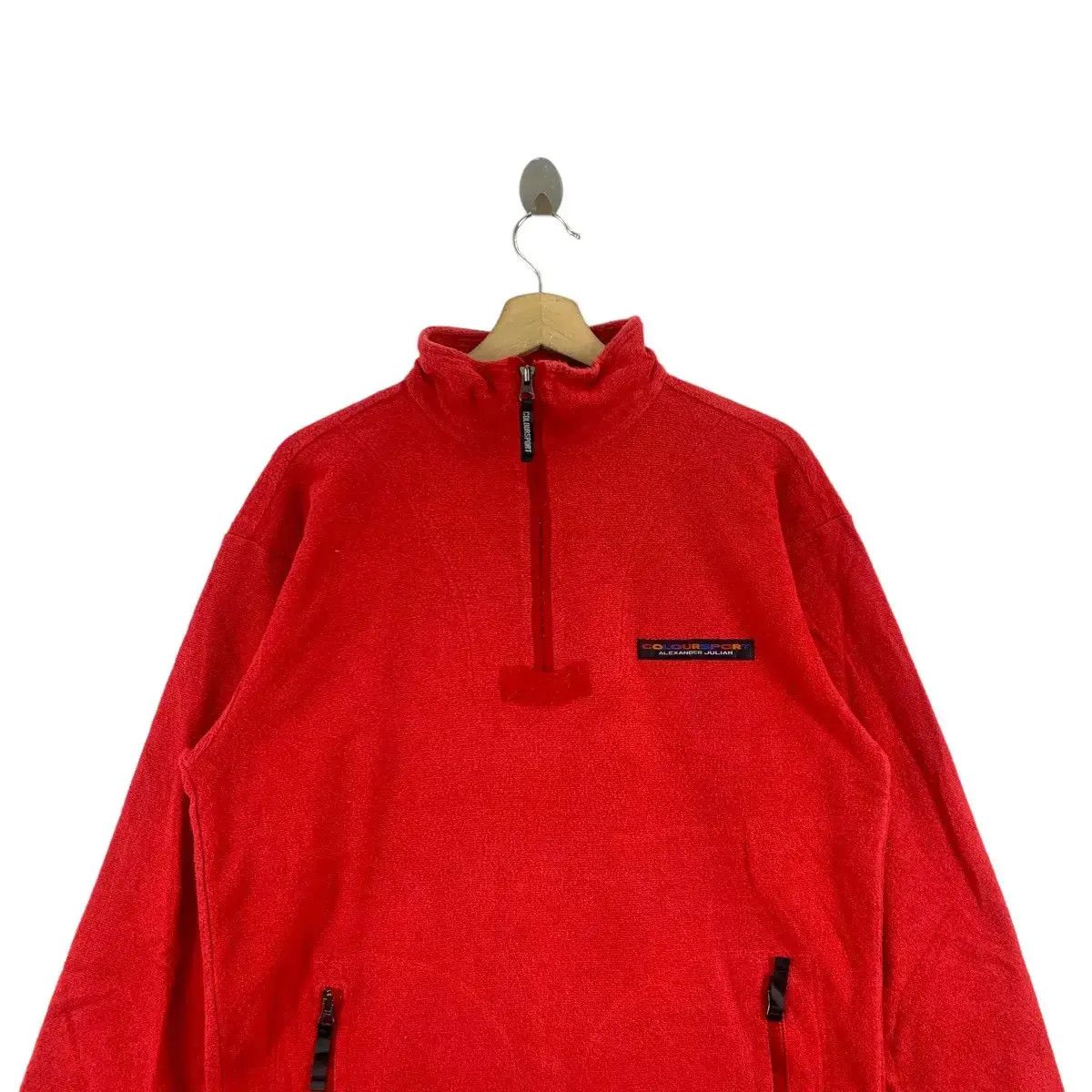 Alexander Julian Vtg ALEXANDER JULIAN COLOURS Half Zipper Sweater Size L / US 10 / IT 46 - 2 Thumbnail