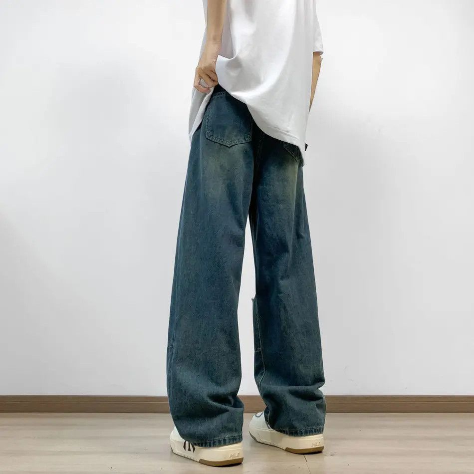 Japanese Brand × Jean Retro loose wide leg high street ripped jeans Size US 32 / EU 48 - 2 Thumbnail
