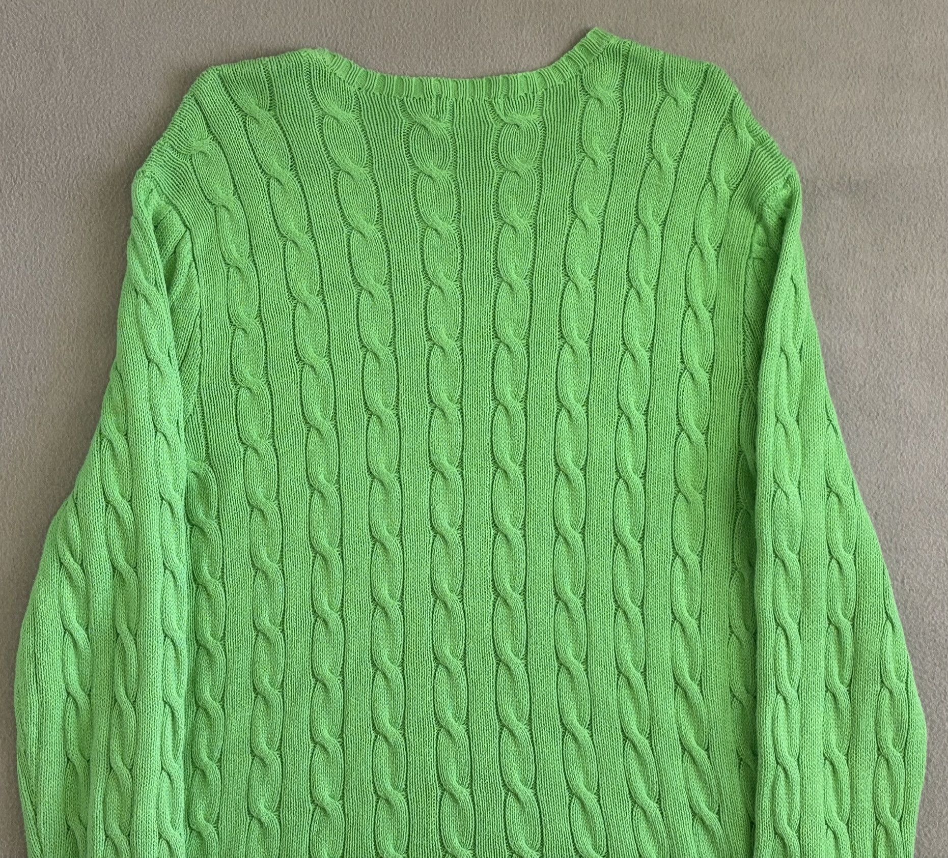 Polo Ralph Lauren Polo Ralph Lauren Cable Knit Green Sweater Large Size L / US 10 / IT 46 - 7 Thumbnail