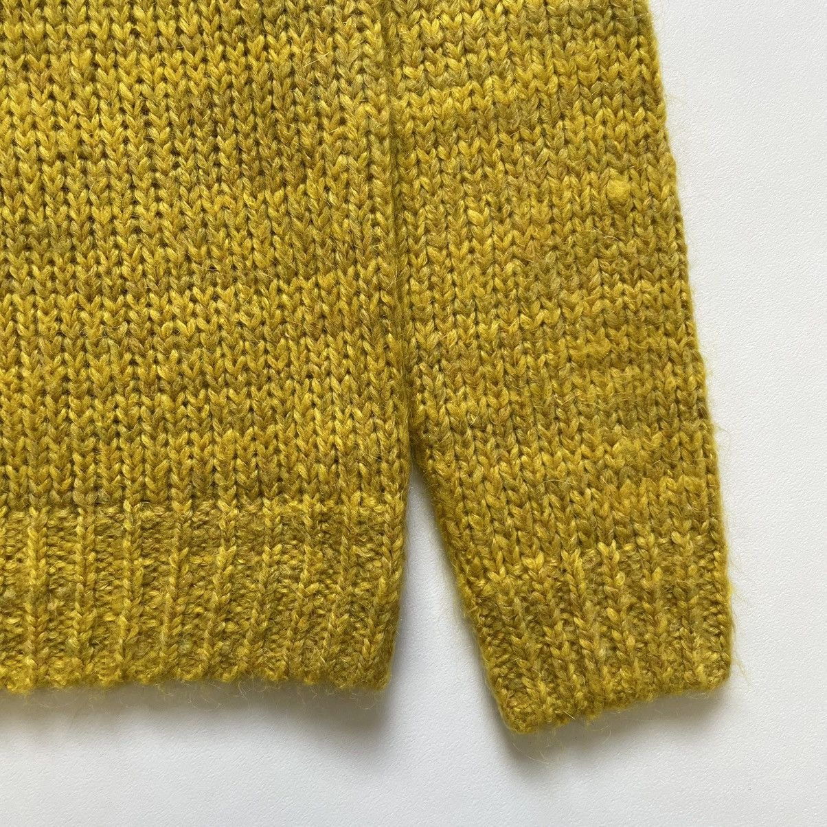 Dries Van Noten Mustard Yellow Boxy Mohair Sweater Size US M / EU 48-50 / 2 - 6 Thumbnail