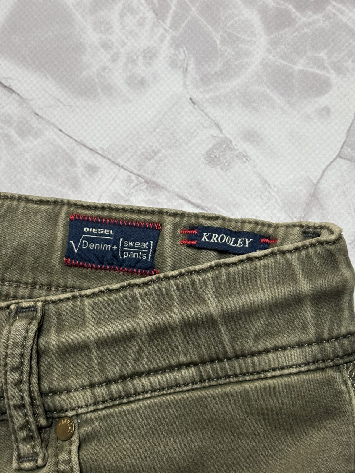 Diesel Diesel Krooley-Ne Jogg Jeans Sweatpants Khaki Green Mens 30 Size US 30 / EU 46 - 7 Thumbnail