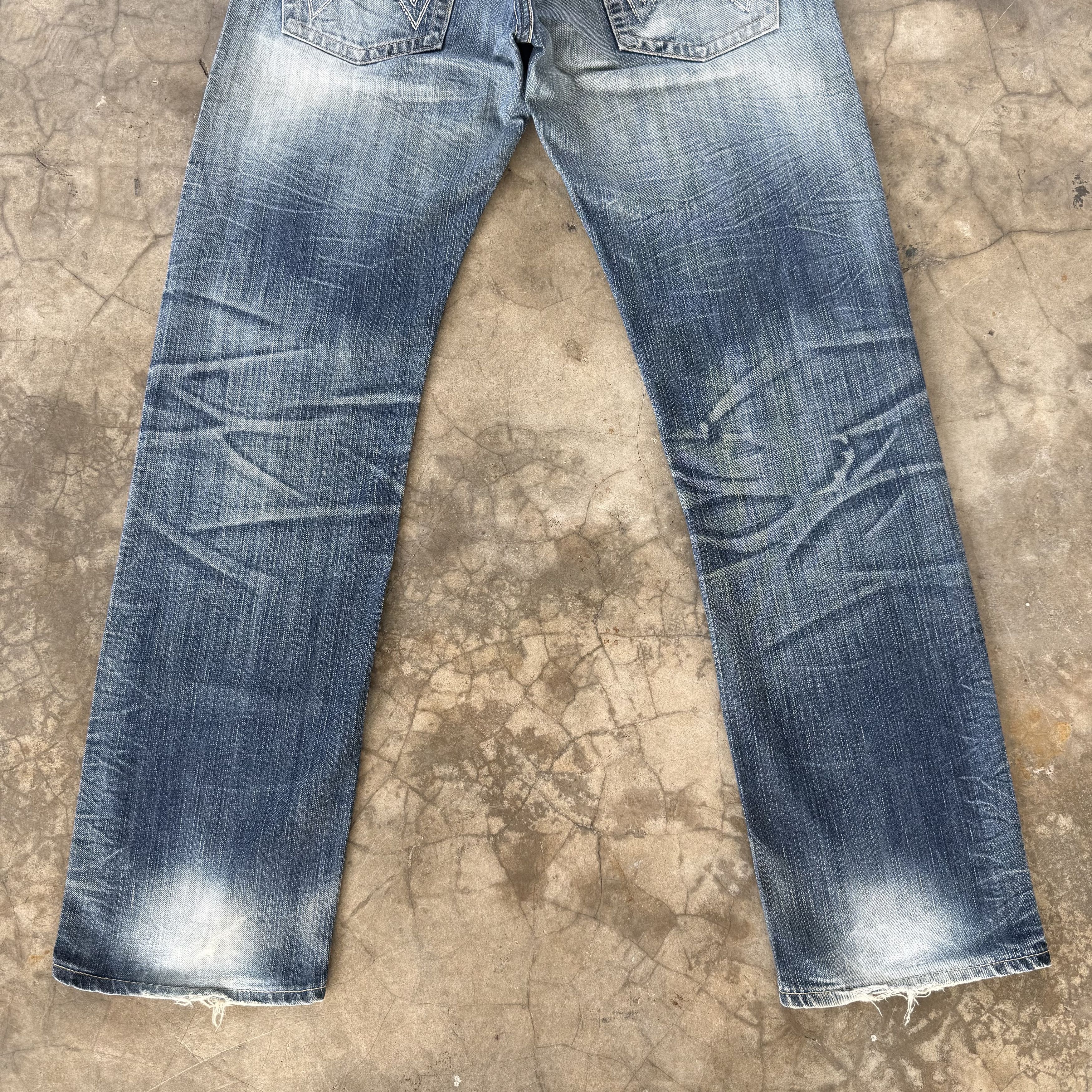 Edwin W33x31.5 Vintage Edwin 503 Faded Mud Wash Denim Jean Size US 33 - 10 Thumbnail