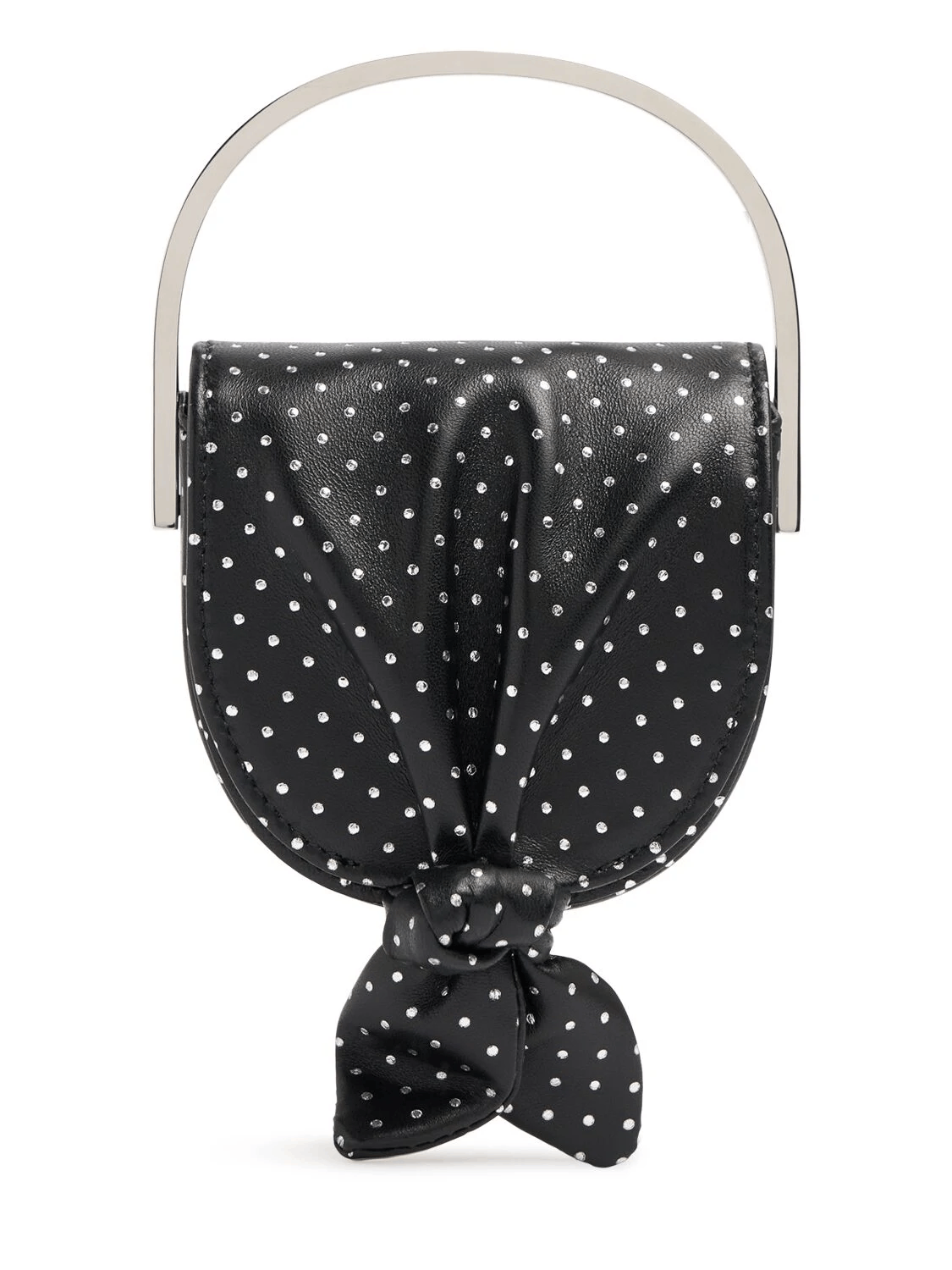 AQUAZZURA Micro Bow Tie Black Top Handle Bag New