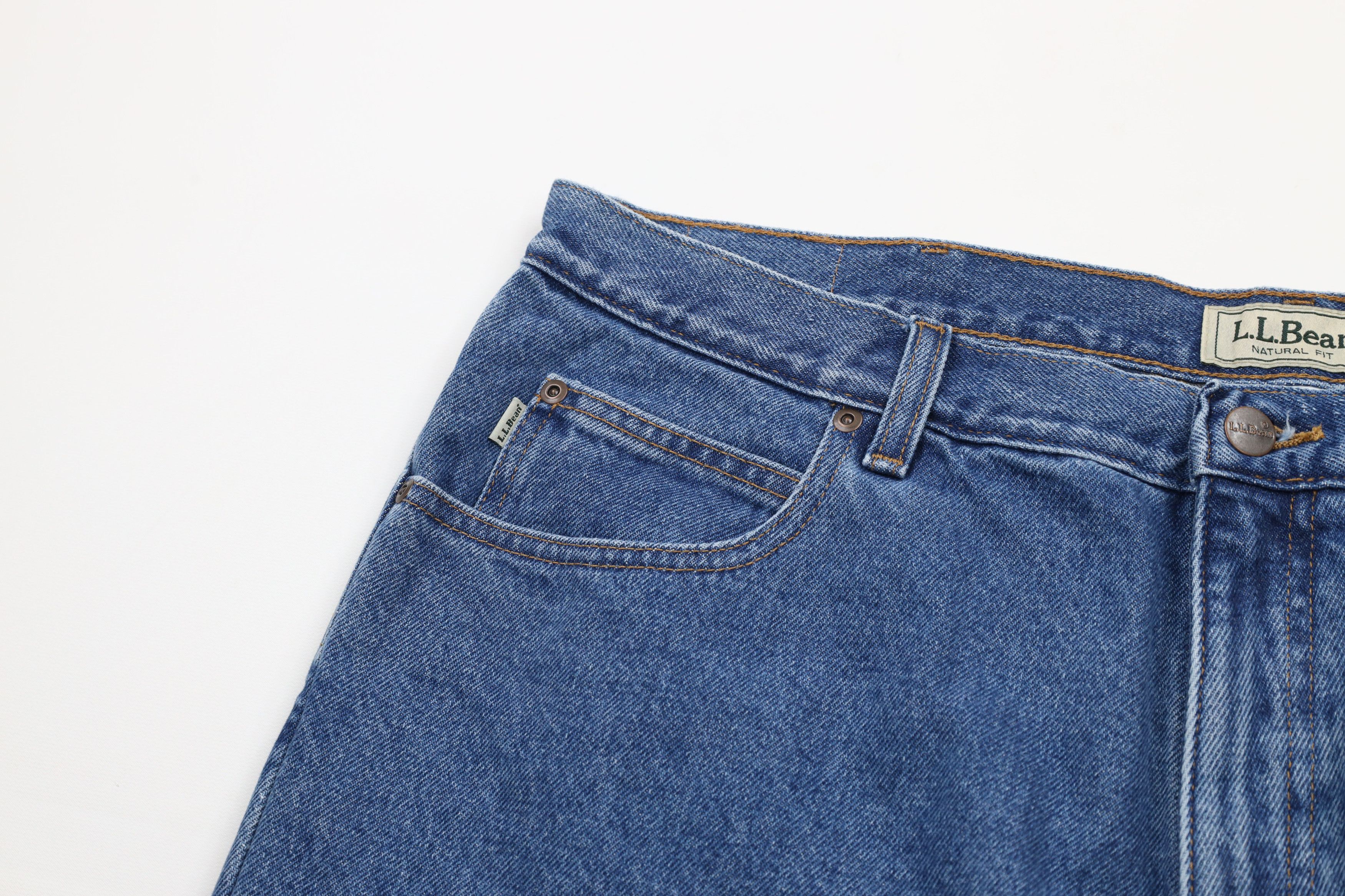 L.L. Bean × Vintage Vintage LL Bean Natural Fit Flannel Lined Denim Jeans Blue Size US 40 / EU 56 - 7 Thumbnail