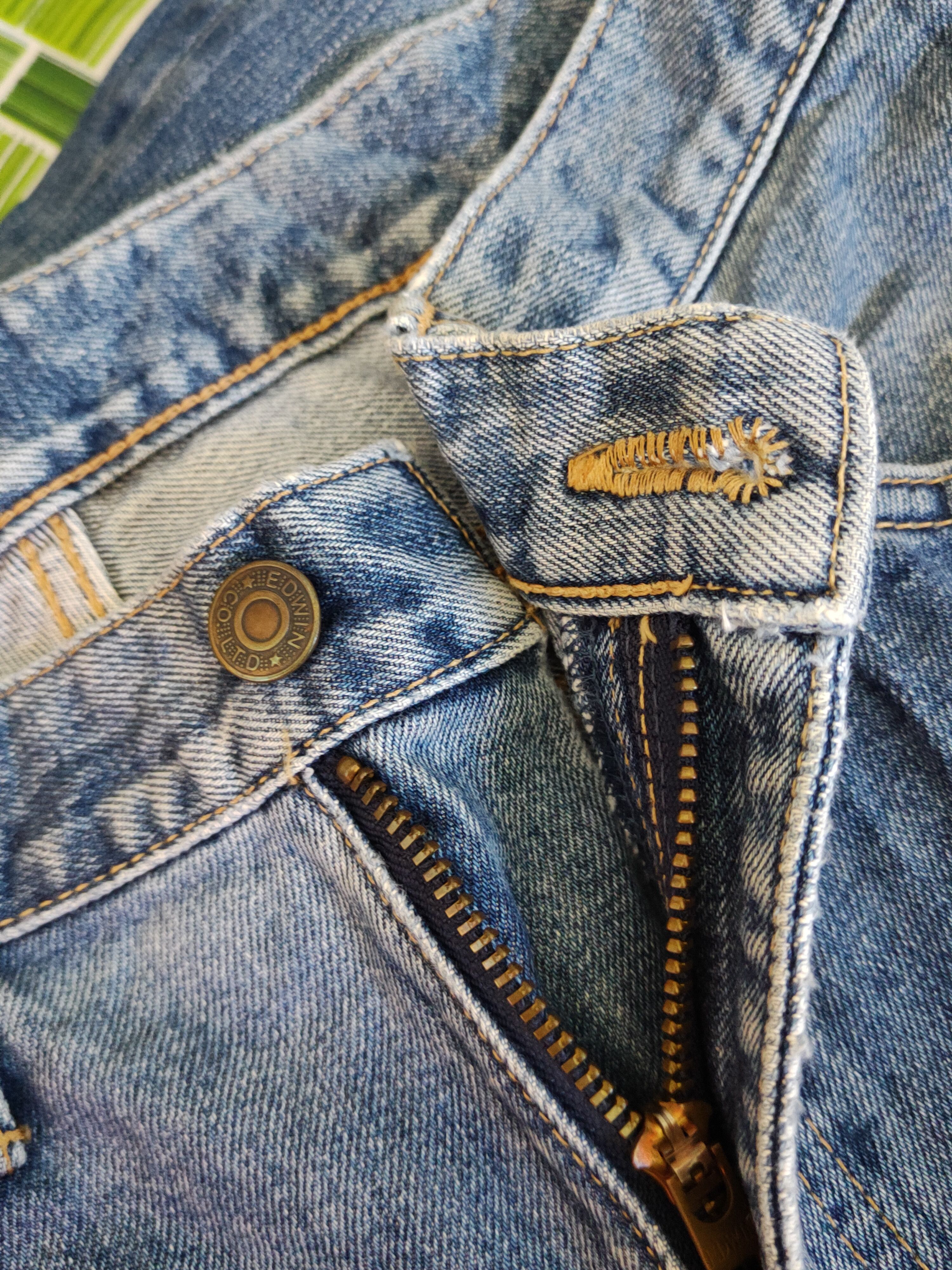 Edwin Edwin Blue Faded Distressed Ripped Jeans #S1700 Size US 30 / EU 46 - 14 Thumbnail