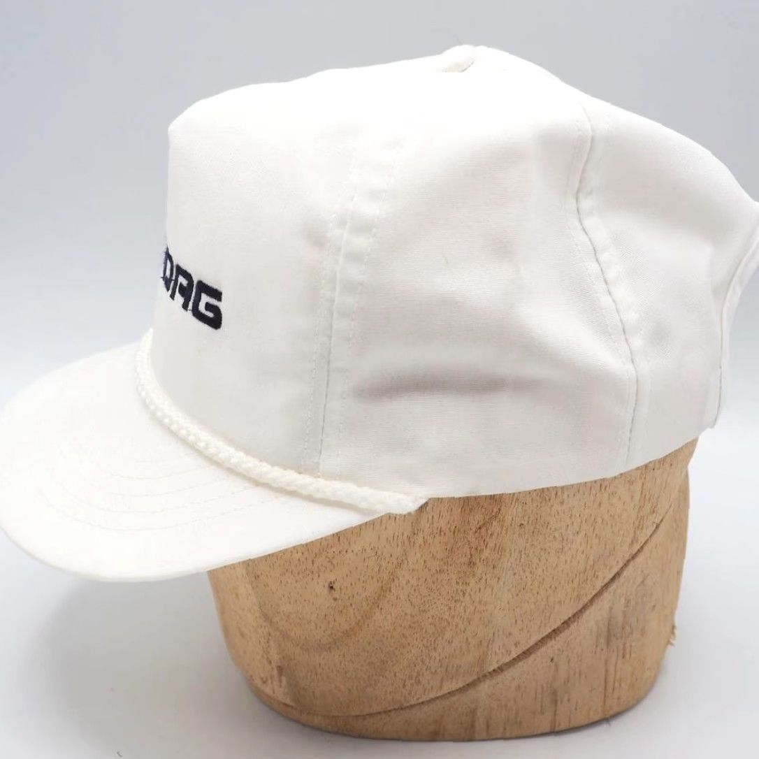 Vintage VINTAGE Bandag Strapback Trucker Hat Cap 1980s White Bandag Trucker Hat Mens Size ONE SIZE - 2 Thumbnail