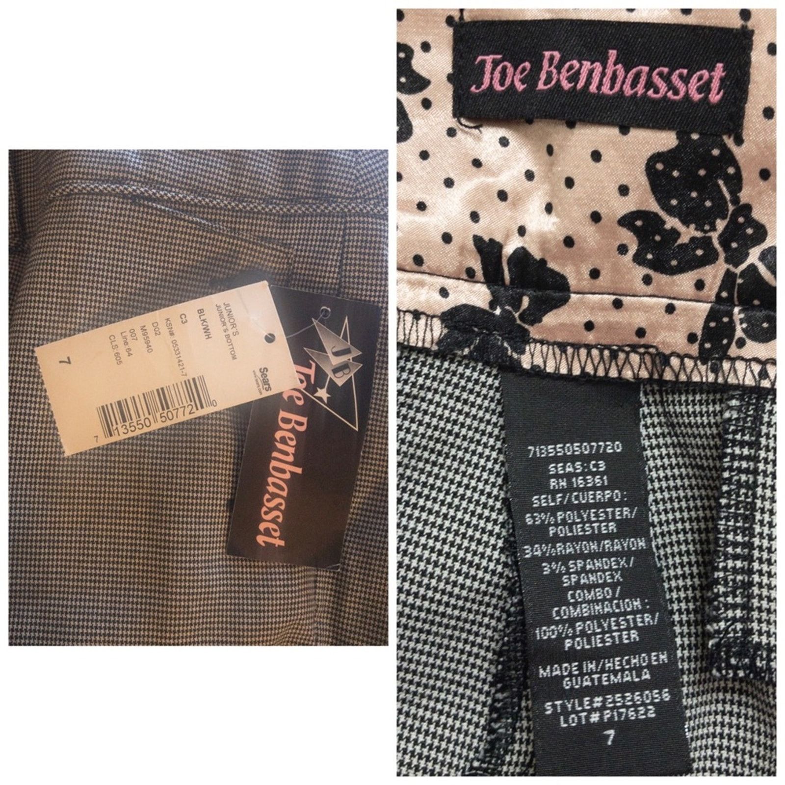 Other NWT Joe Benbasset Juniors' Dress Pants Size 7 Size 28" / US 6 / IT 42 - 8 Thumbnail