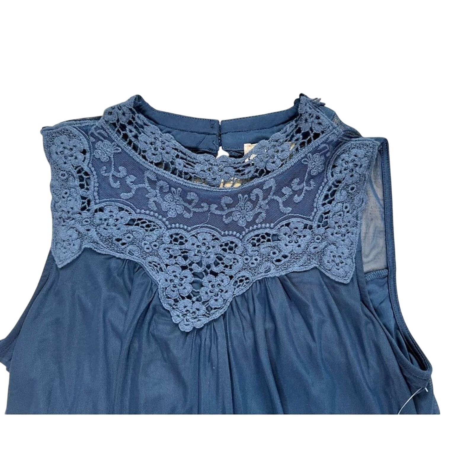 Other Altar'd State Blue Lace Sleeveless Dress MEDIUM Cottagecore Size M / US 6-8 / IT 42-44 - 3 Thumbnail