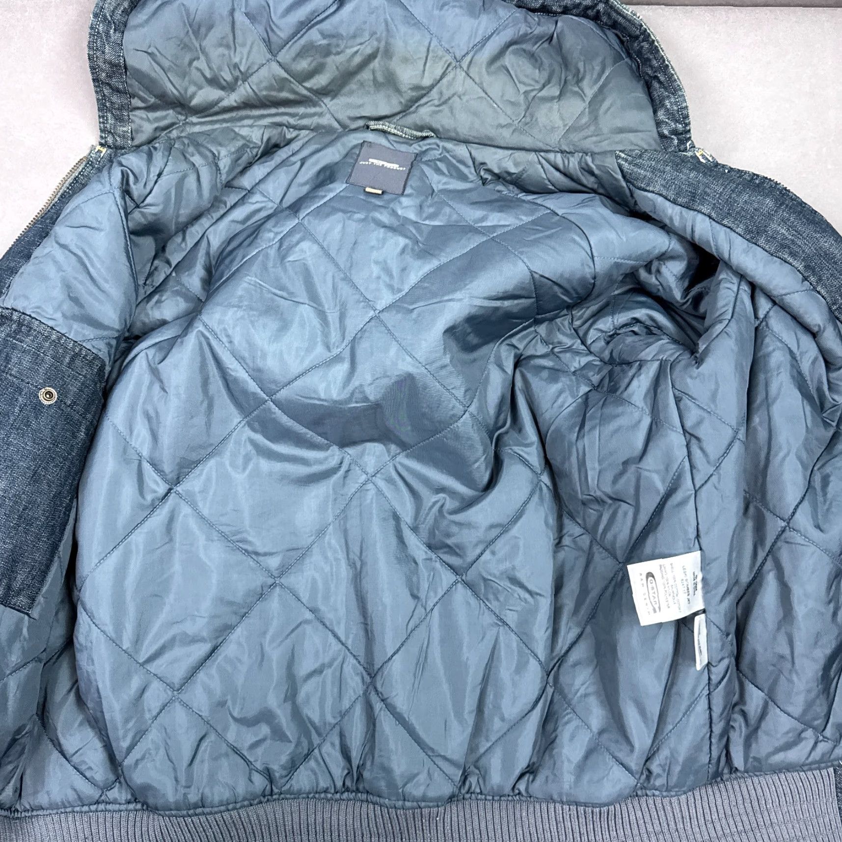 G-Star G Star Raw Jacket Mens Large Blue Denim Leski Bomber Hooded Quilt Workwear Chore Outdoor Jacket Size US L / EU 52-54 / 3 - 4 Thumbnail