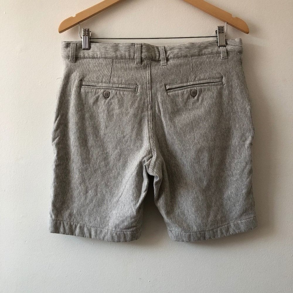 Slate & Stone Slate & Stone Grey and White Striped Flat Front Size US 32 / EU 48 - 2 Thumbnail