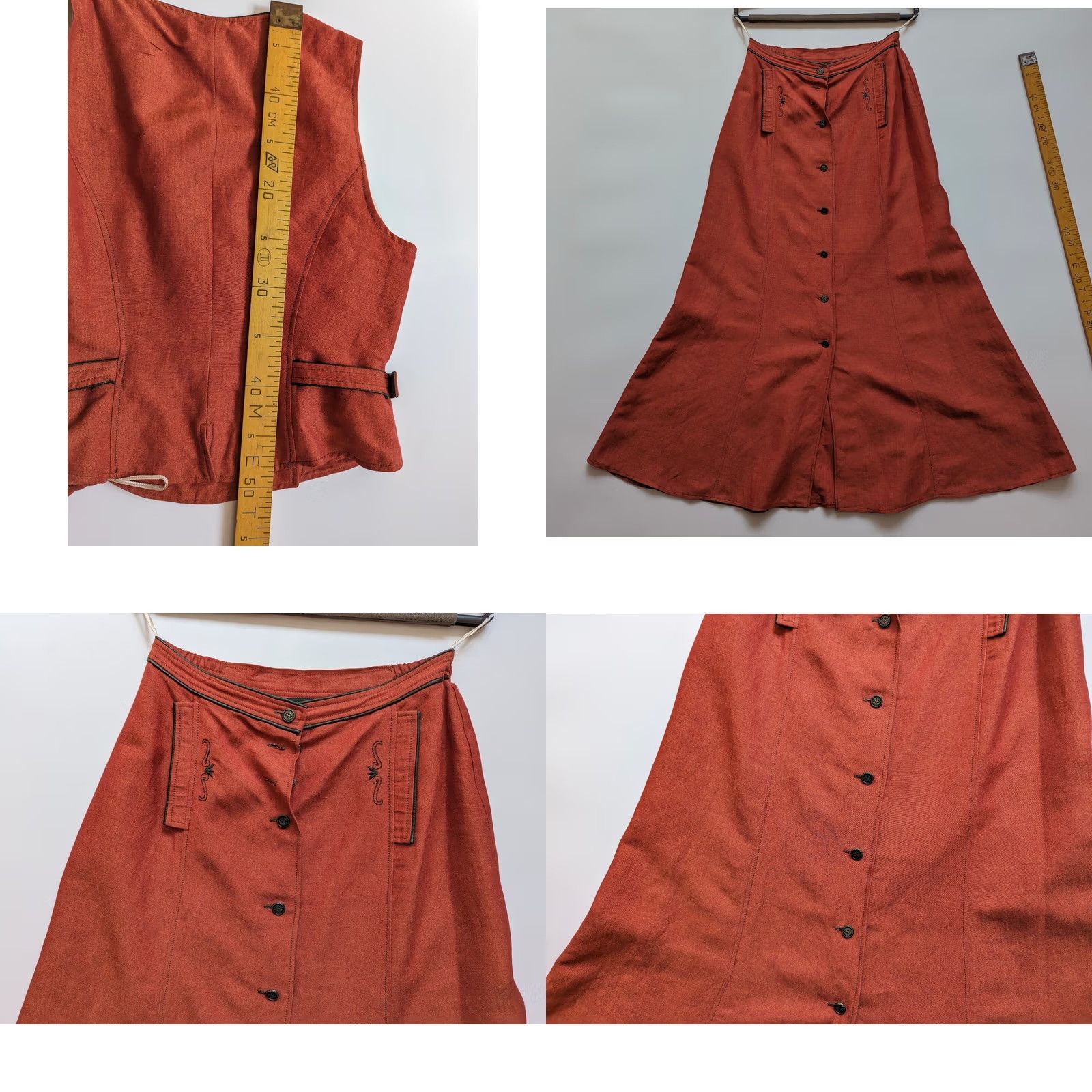 Vintage Bavaria Outfit/Set Schlok Staufen Vintage Size 36 Orange Skirt Included Women Size US 6 / IT 36 - 8 Thumbnail
