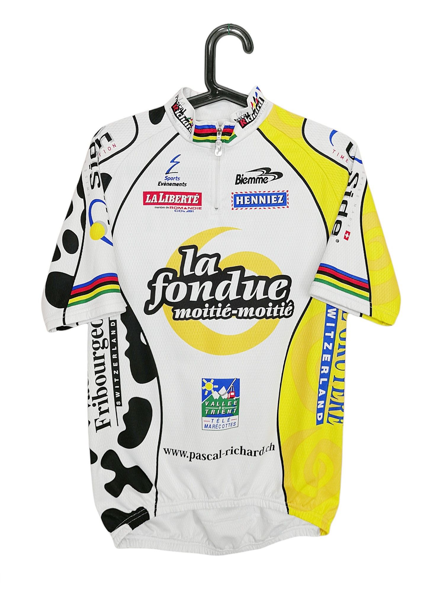 Other Vintage Biemme Cycling Jersey & Bib Shorts Henniez La Fondue Size US XL / EU 56 / 4 - 3 Thumbnail