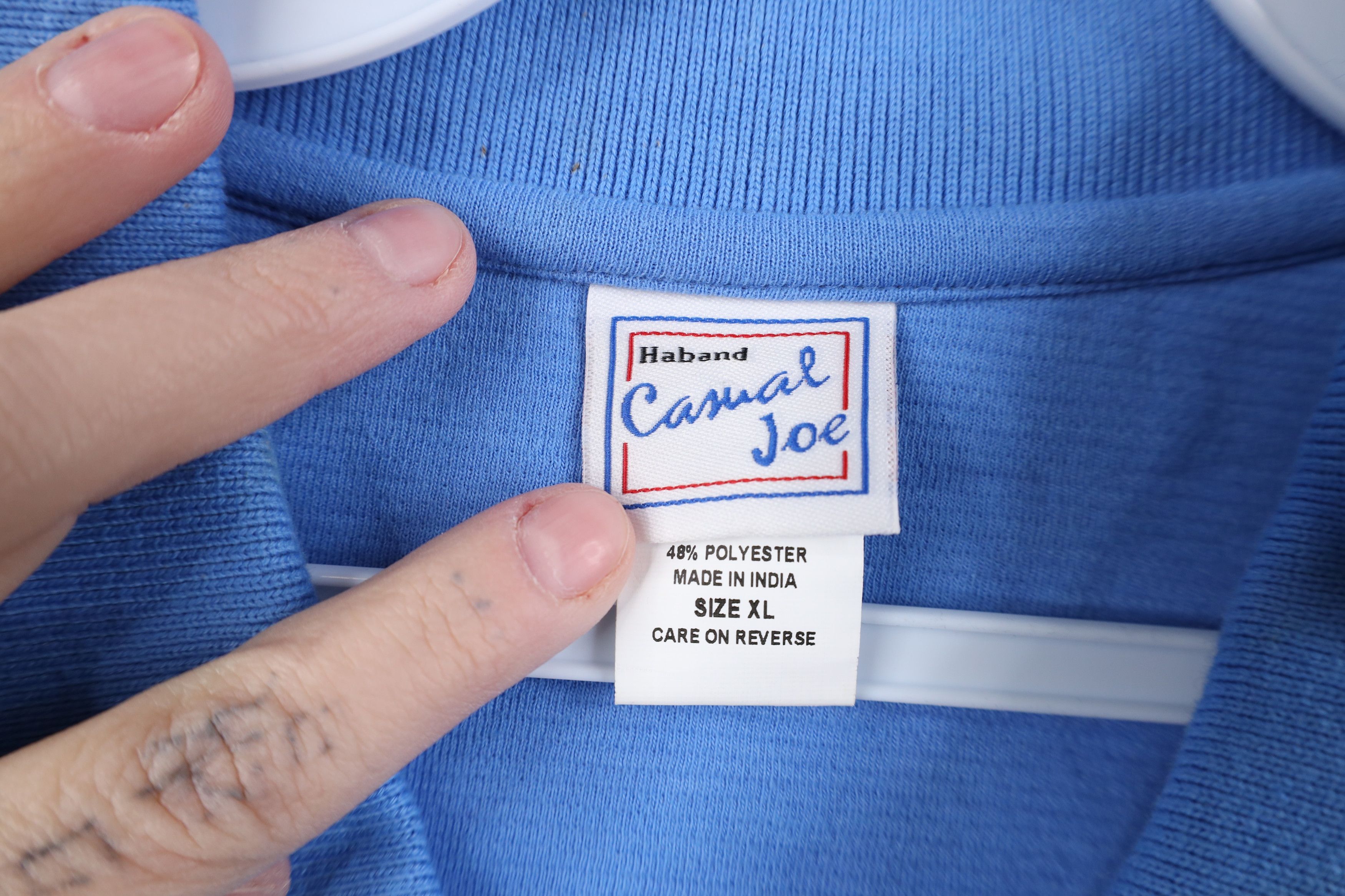 Vintage Vintage 90s Streetwear Collared Pullover Polo Shirt Blue Size US XL / EU 56 / 4 - 7 Thumbnail