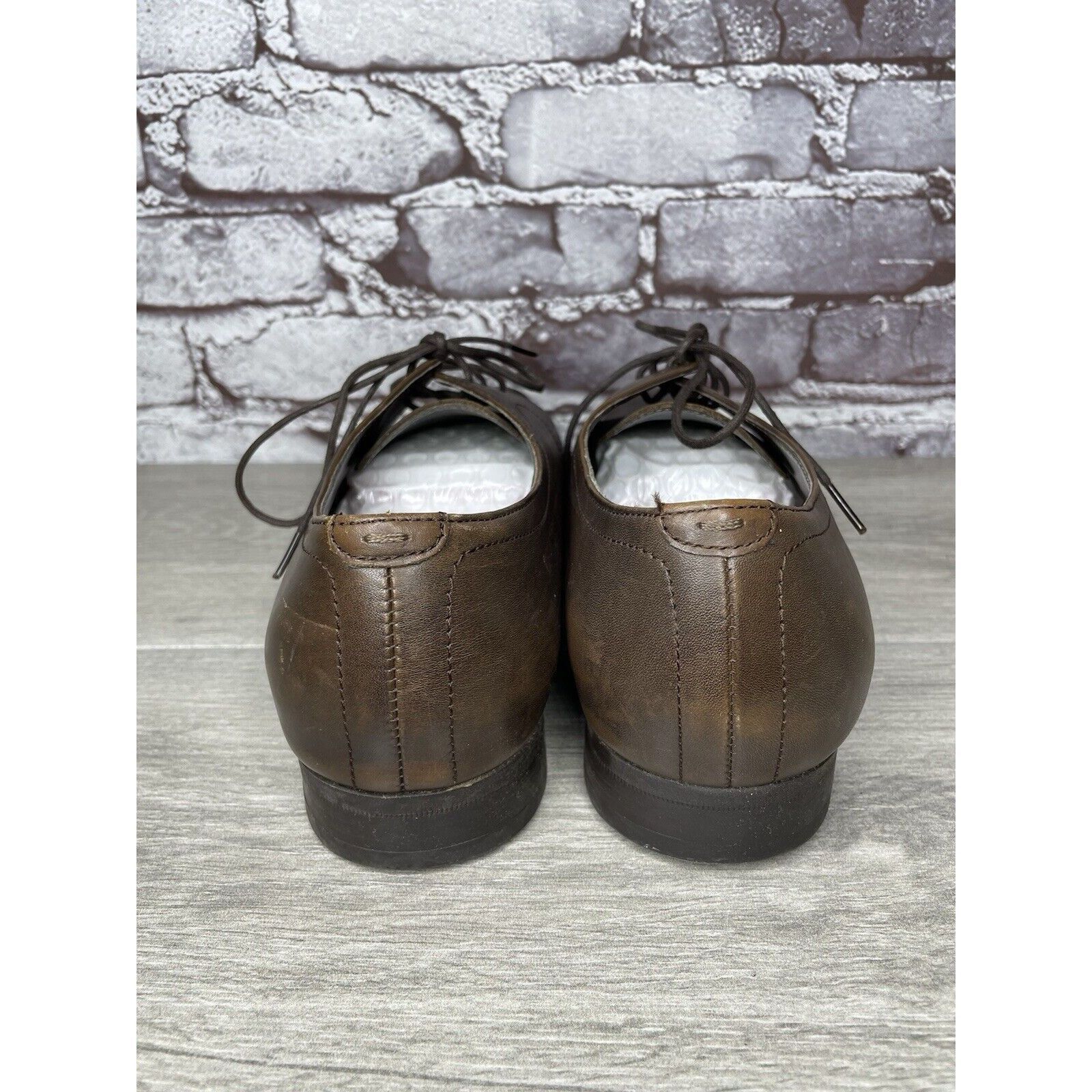 Zara Zara Man Brown Leather Derby Dress Oxfords Lace Up Shoes Men Size US 10 / EU 43 - 21 Thumbnail