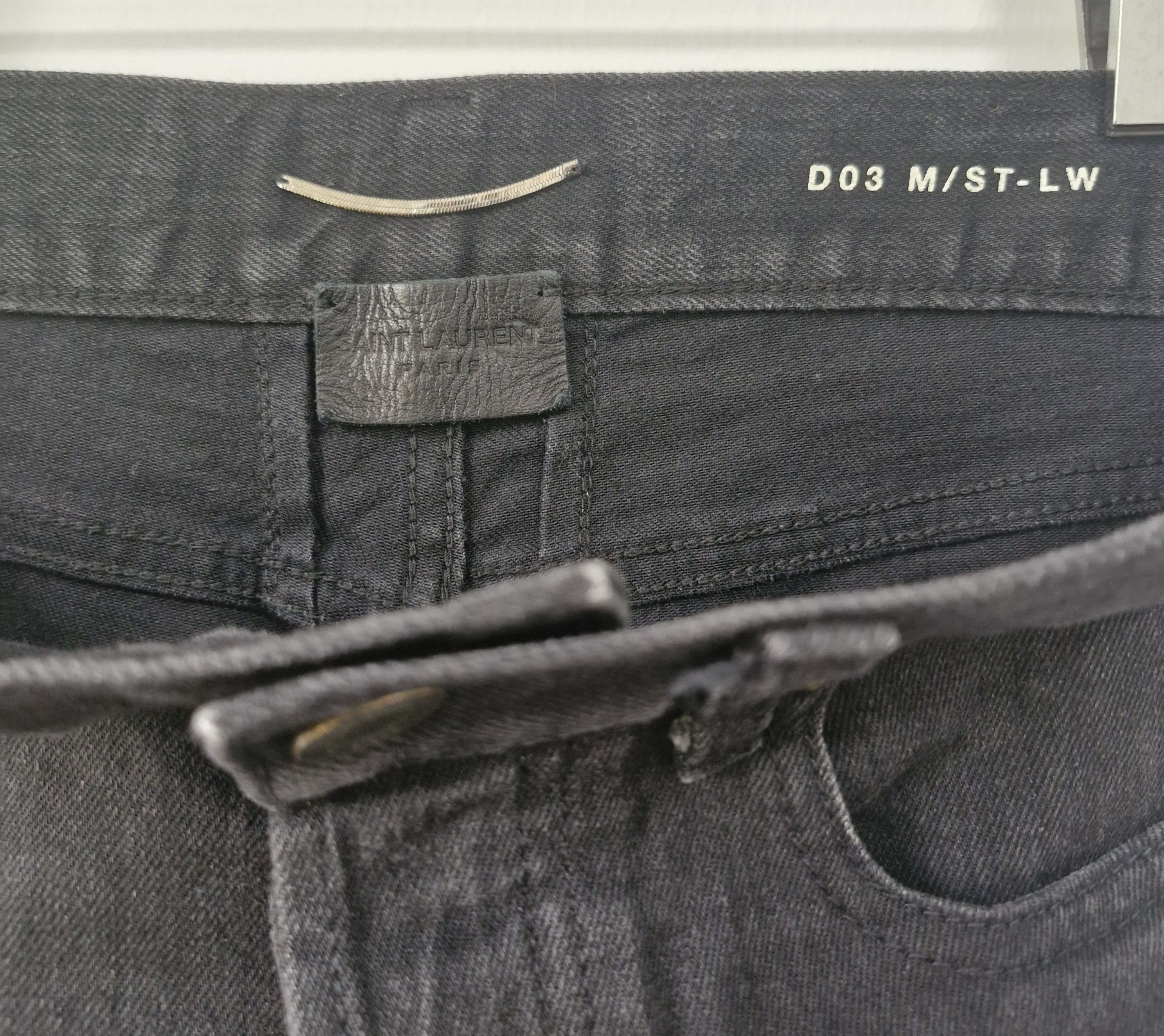 Saint Laurent Paris AW13 Black D03 Denim Jeans Size US 30 / EU 46 - 3 Thumbnail