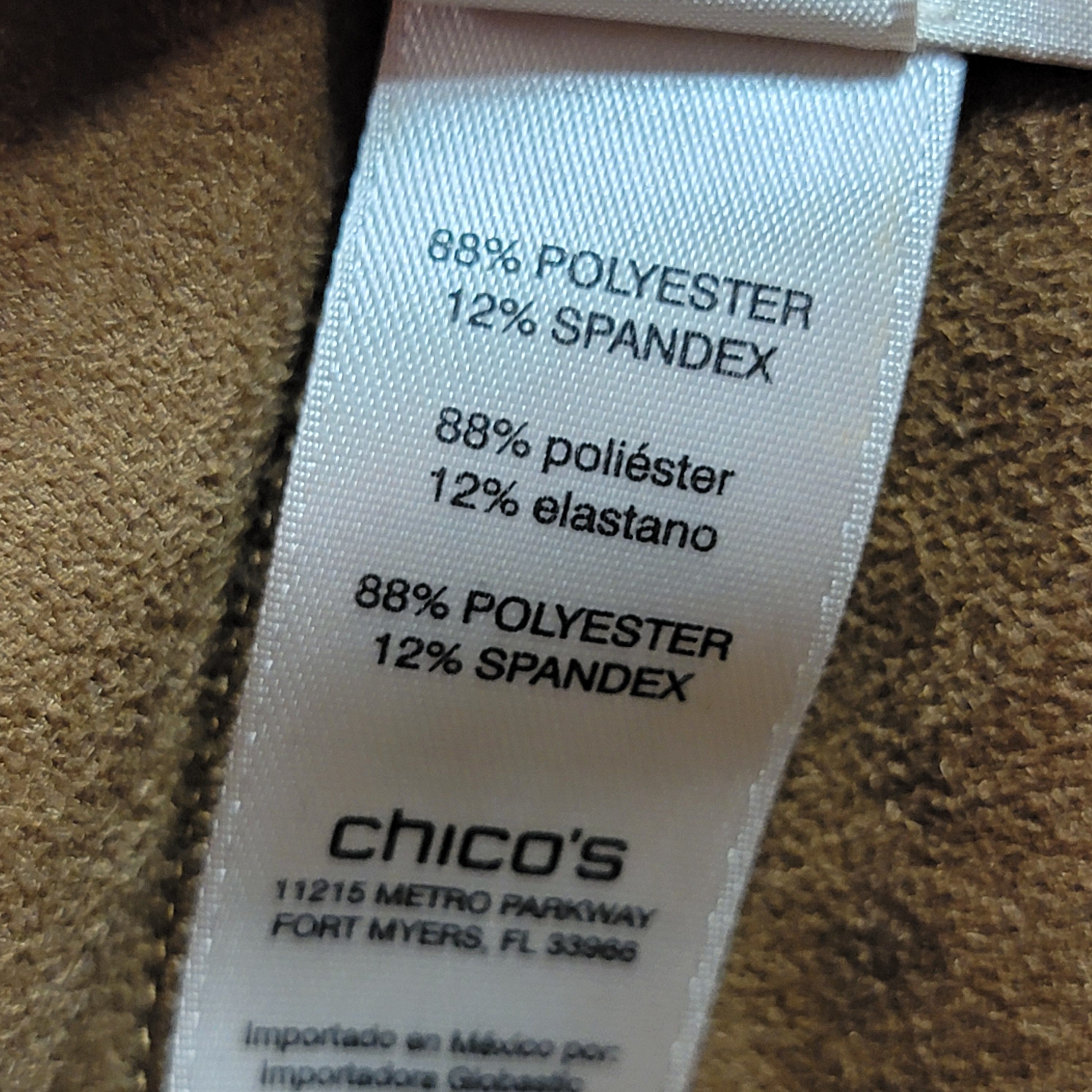 Chicos Chico's Brown Suede-Like Crop Pants - Size 2.5 (14) Size 37" - 5 Thumbnail
