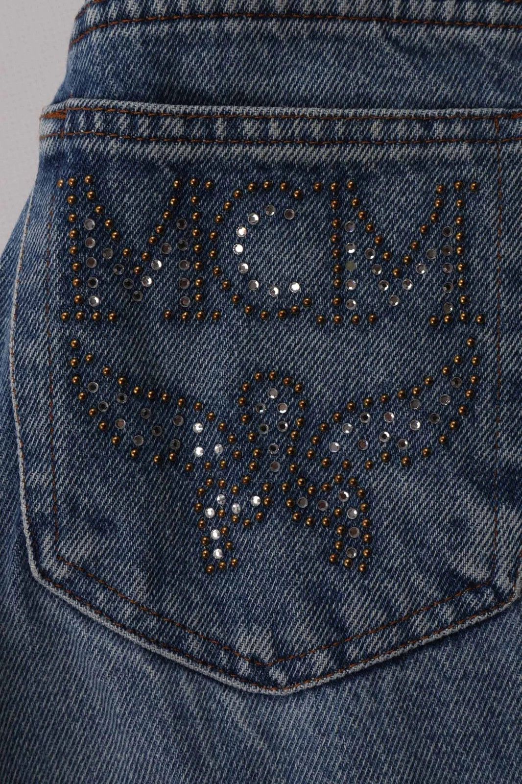 MCM Women's MCM Luxury Vintage Jeans Rhinestone Logo Med W25/L31 Size 25" / US 0 / IT 36 - 6 Thumbnail