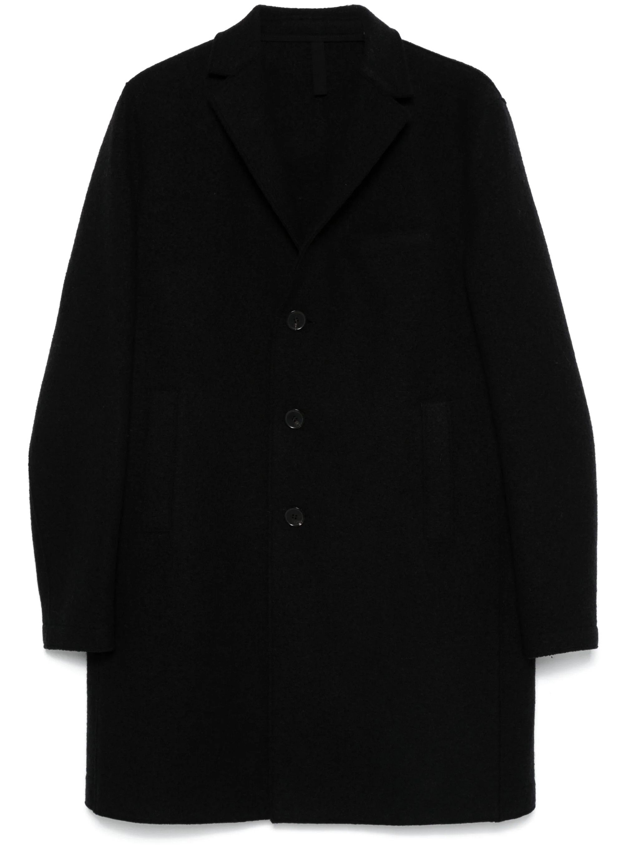 Harris Wharf London o1s22i1n1024 Single-Breasted Wool Coat in Black Size US L / EU 52-54 / 3 - 1 Thumbnail