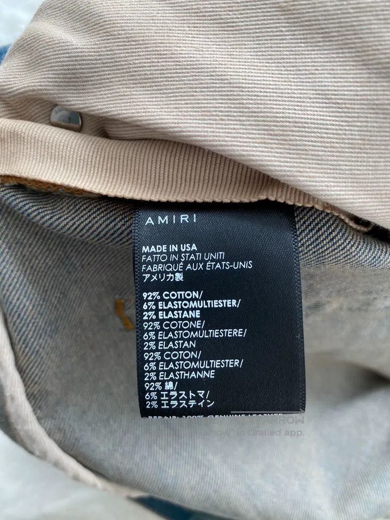Amiri Amiri Size 38 Washing blue destroys logo applique jeans Size US 38 / EU 54 - 4 Thumbnail