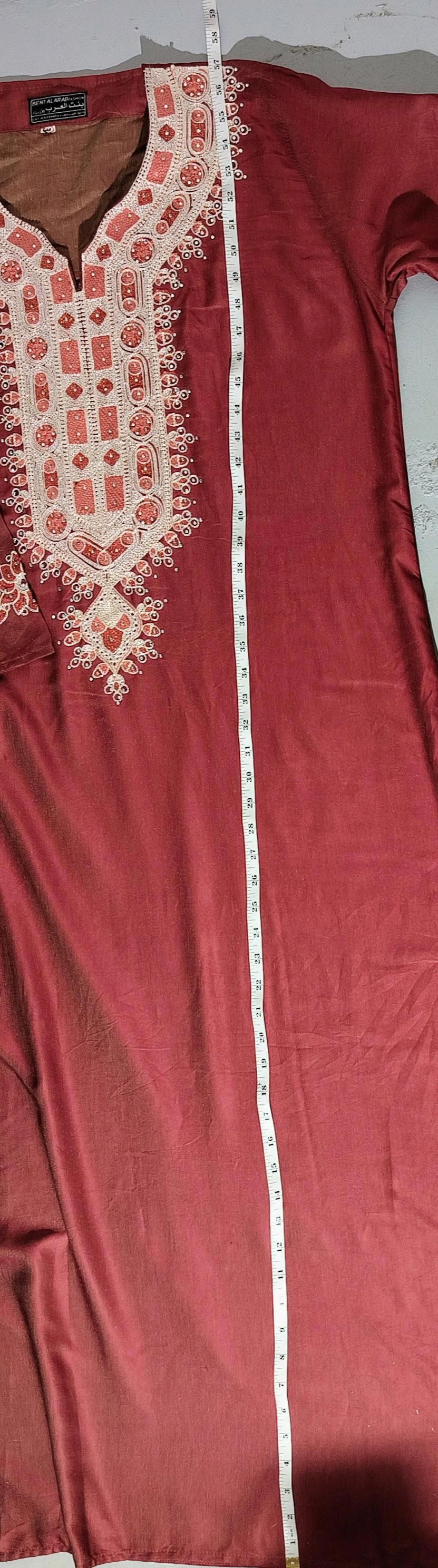 Designer Vintage Style Embroidered Kaftan Cotton Dress Size M Size M / US 6-8 / IT 42-44 - 12 Thumbnail