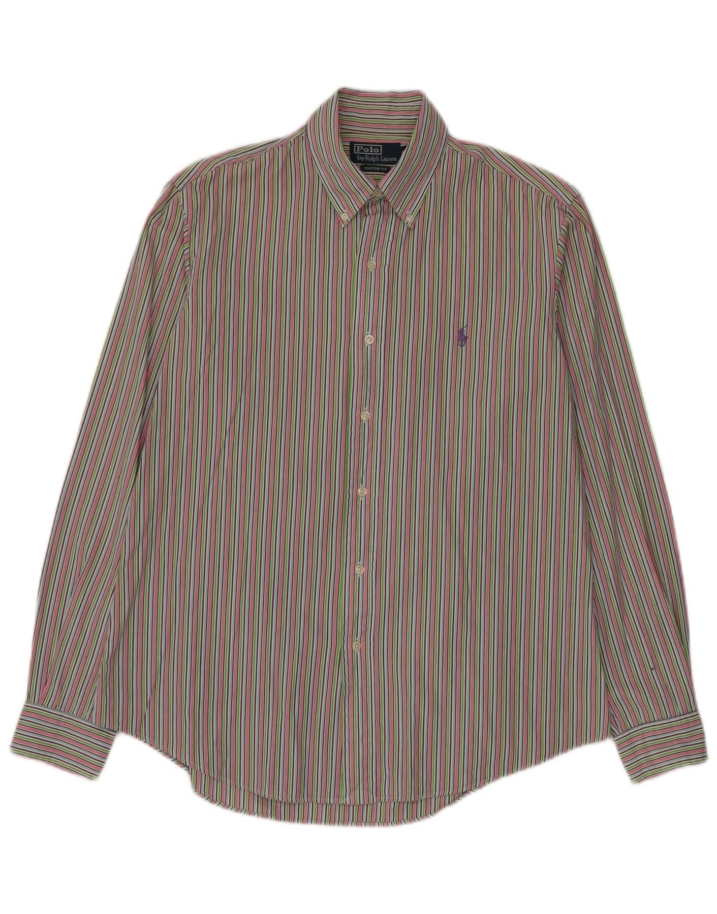 Polo Ralph Lauren Mens Shirt 40/41 16 Large Multicoloured Striped Size US L / EU 52-54 / 3 - 1 Thumbnail