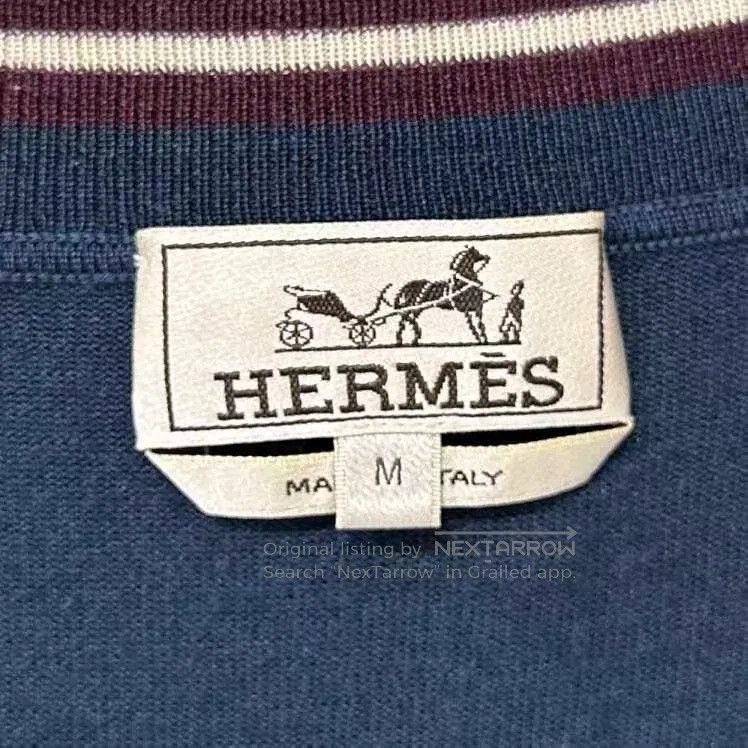 Hermes Hermes Dark blue cashmere zipper jacket Size US M / EU 48-50 / 2 - 4 Thumbnail