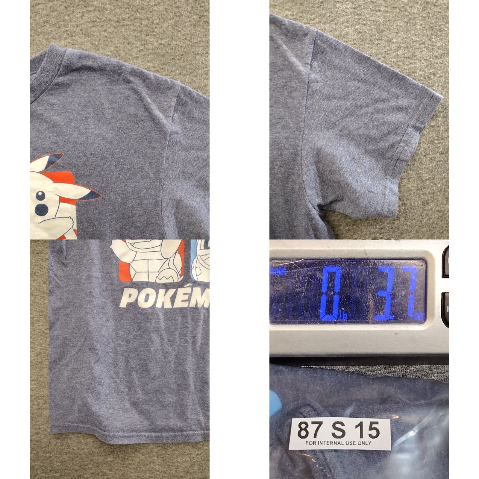 Vintage Pokemon Shirt Mens Pikachu Squirtle Bulbasar Froakie Speckled Navy Shirt New M Size US M / EU 48-50 / 2 - 8 Thumbnail
