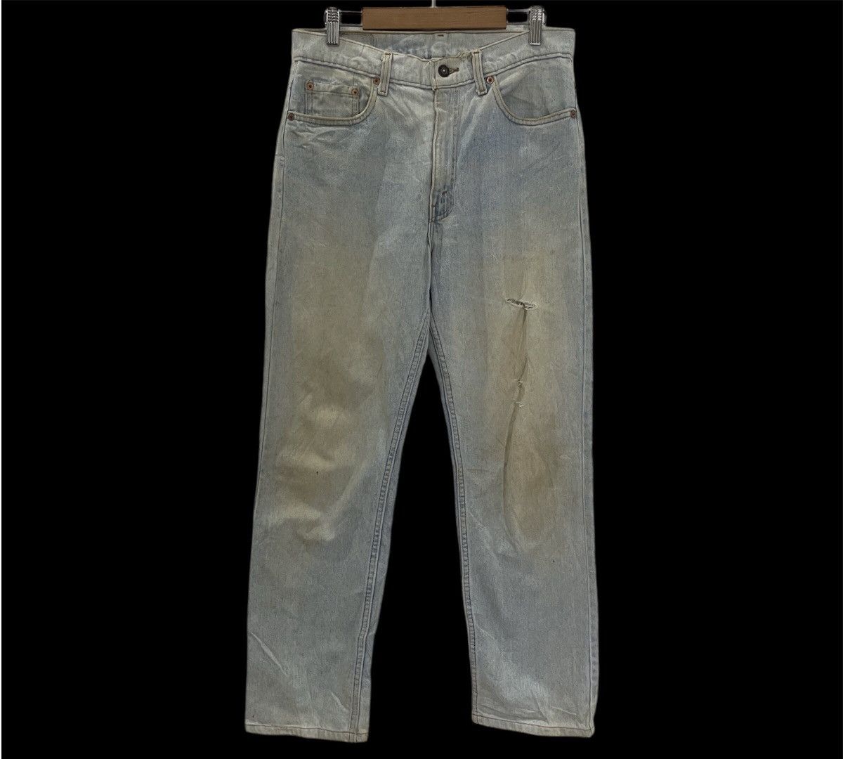 Vintage 80s Levis Button 525 Distressed Denim Jeans