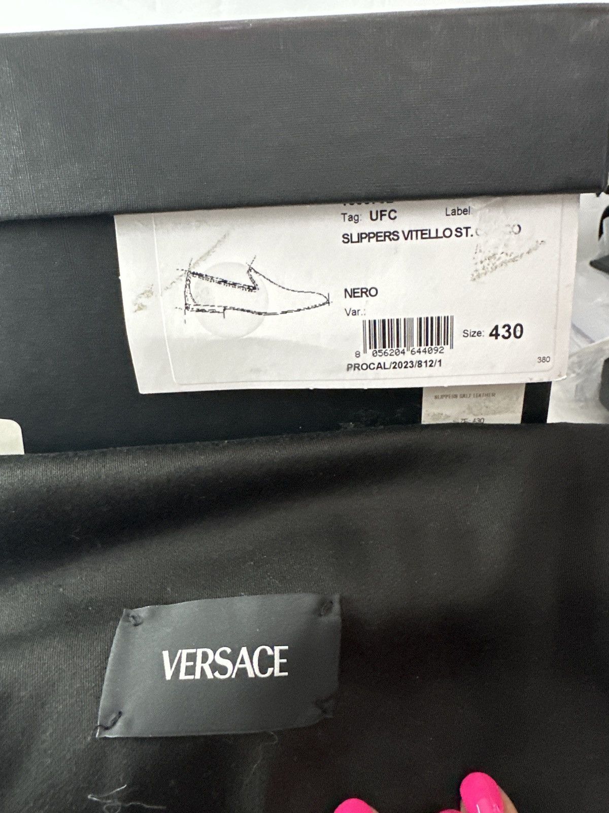 Versace Versace Croc Embossed Calfskin Smoking Slipper Size US 10.5 / EU 43-44 - 13 Thumbnail