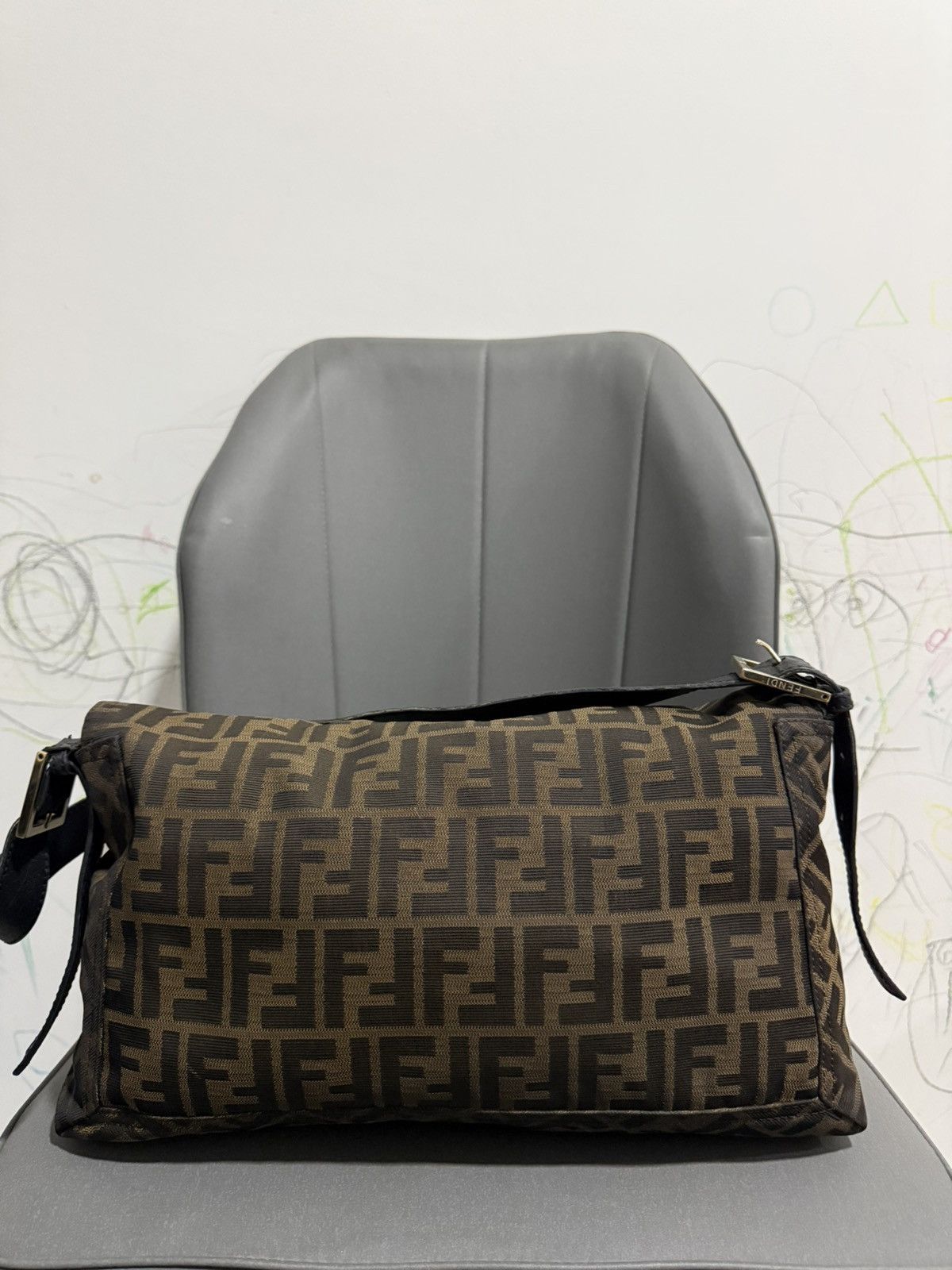 Fendi Vintage Fendi Zucca Large Monogram Shoulder Baguette Bag Size ONE SIZE - 2 Thumbnail