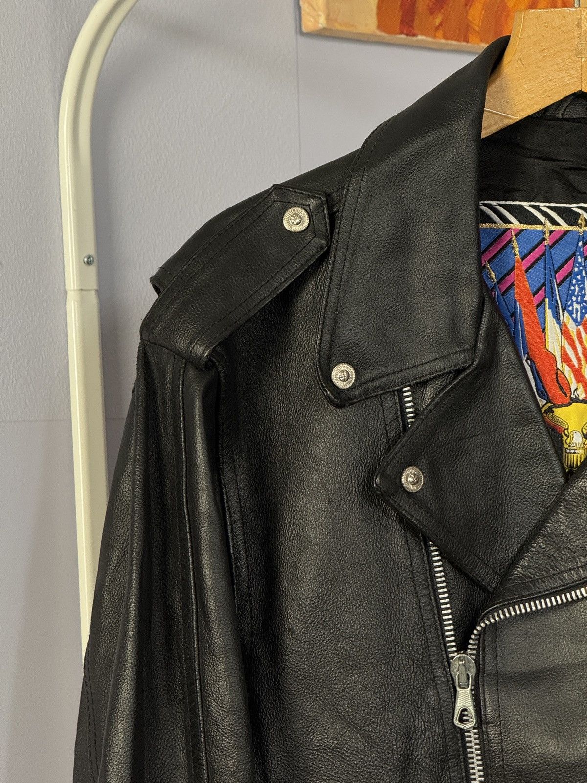 Versace Vintage Versace Jeans Couture Biker Leather Crop Jacket Size US M / EU 48-50 / 2 - 4 Thumbnail