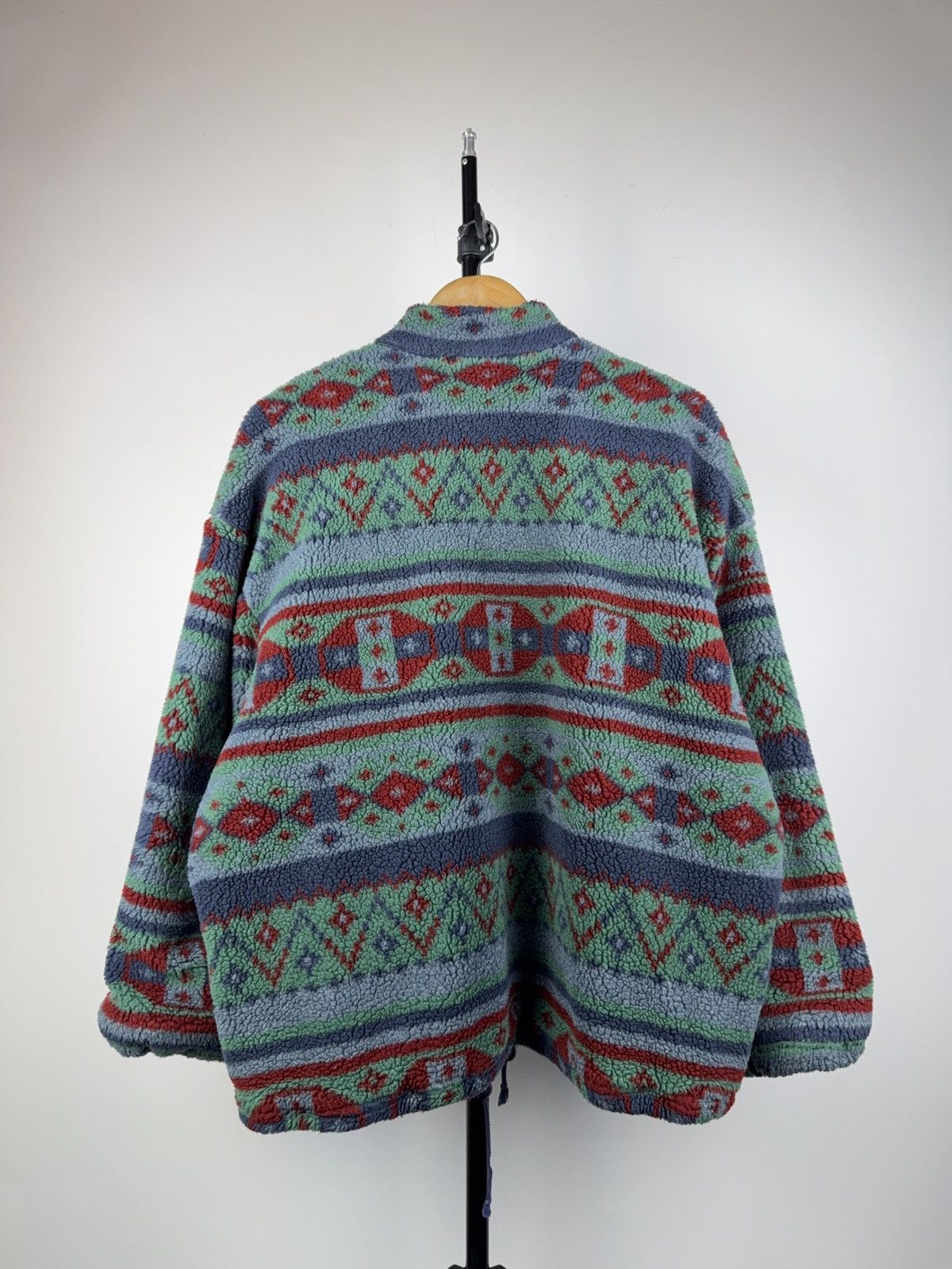Vintage Vintage 90s Retro Y2K Aztec Pattern Sherpa Fleece Jacket Size US S / EU 44-46 / 1 - 8 Thumbnail