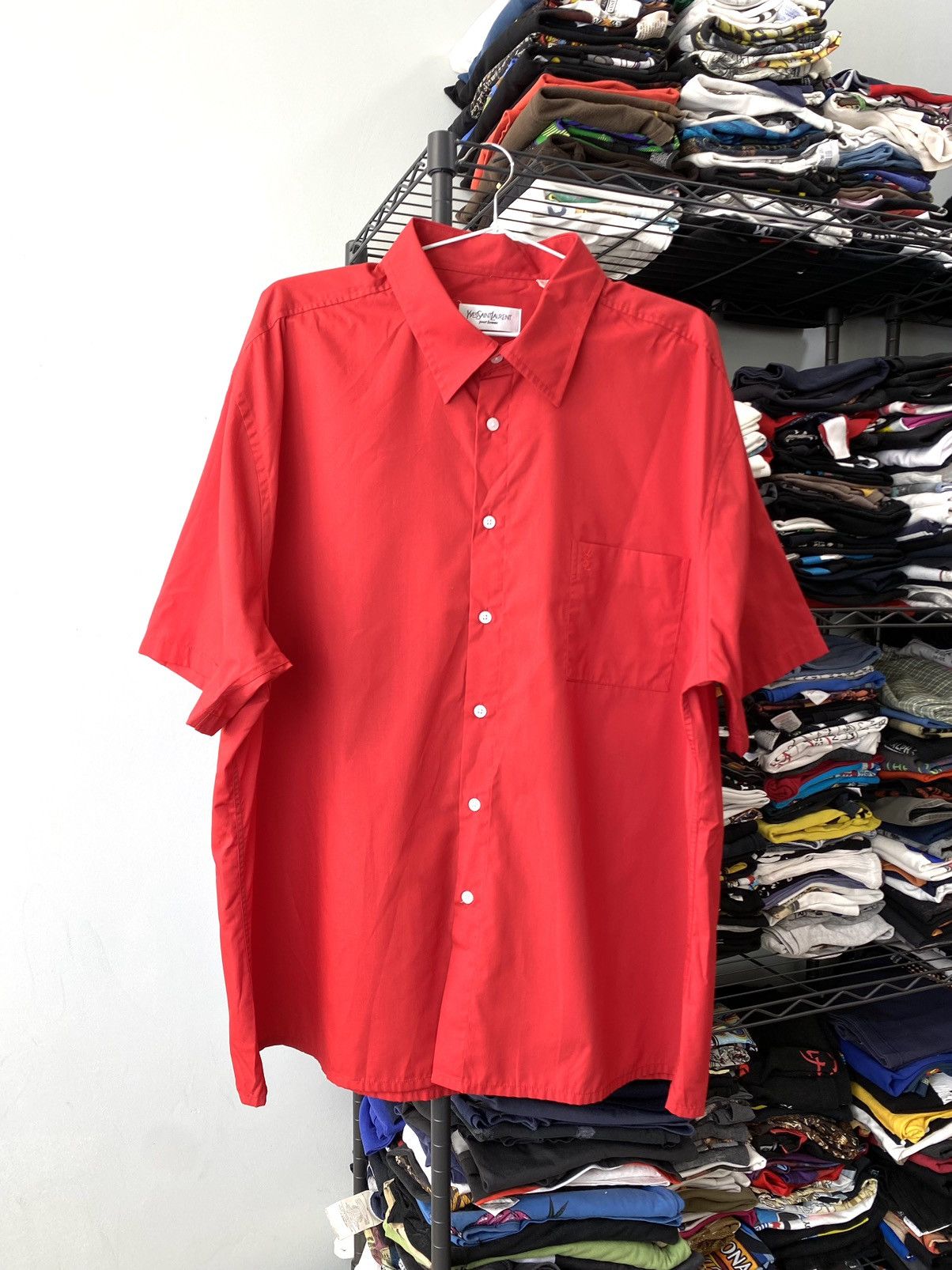 Vintage Vintage 1990’s YSL Yves Saint Laurent Shirt Tee Y2K Size US XXL / EU 58 / 5 - 1 Thumbnail