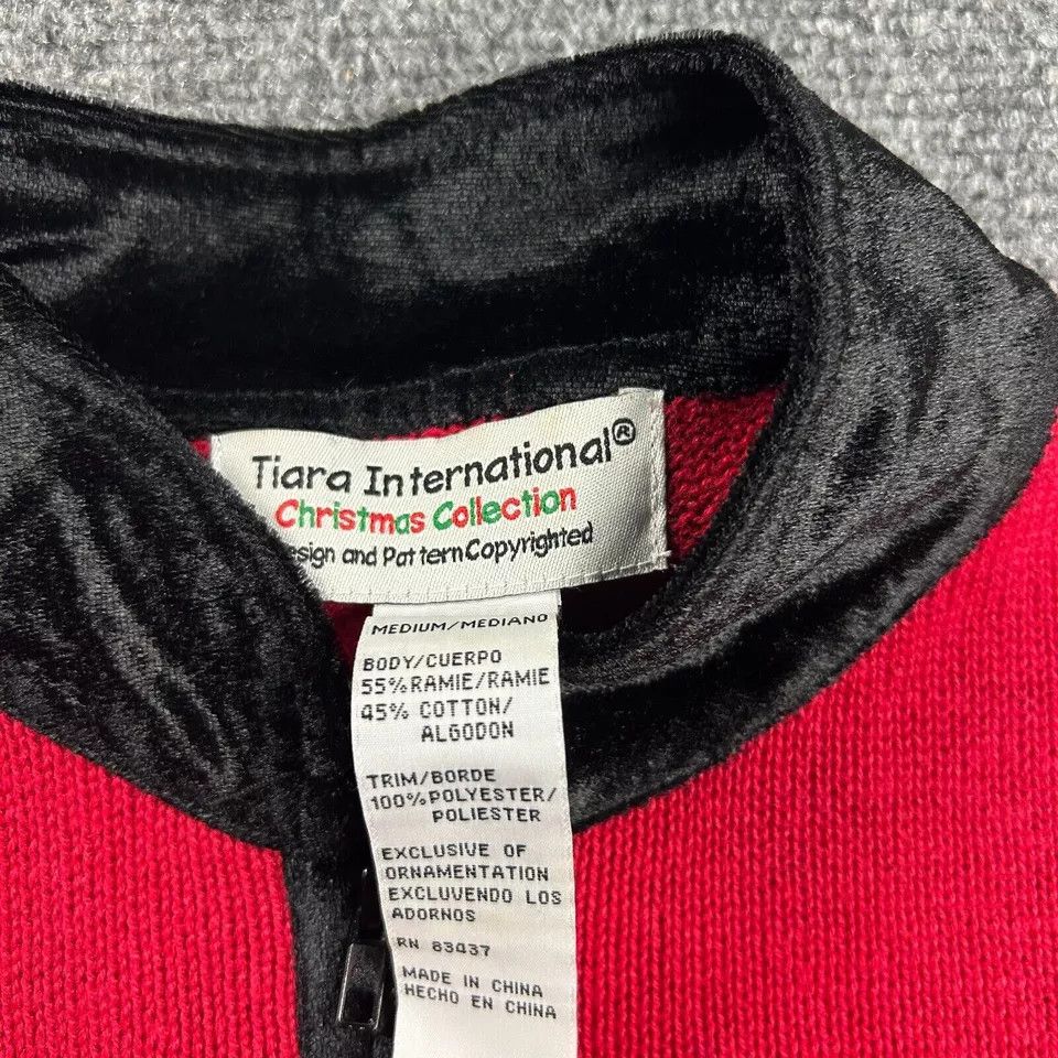 Other Tiara International Sweater Womens Medium Christmas Size M / US 6-8 / IT 42-44 - 3 Thumbnail