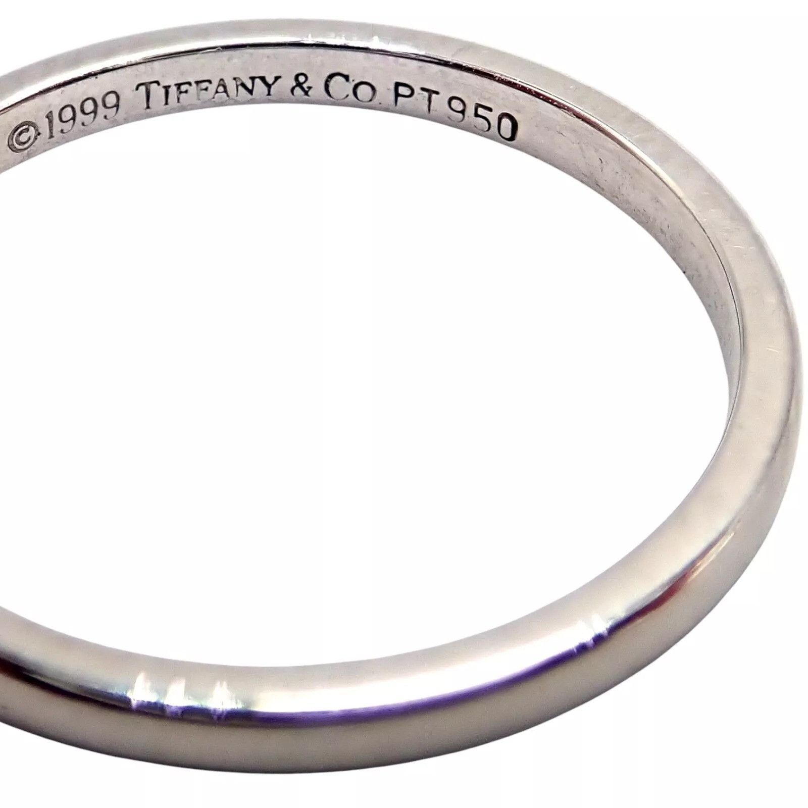 Tiffany & Co. Tiffany & Co Platinum Stacking 2mm Band Ring sz 5.5 1999 Size ONE SIZE - 4 Thumbnail