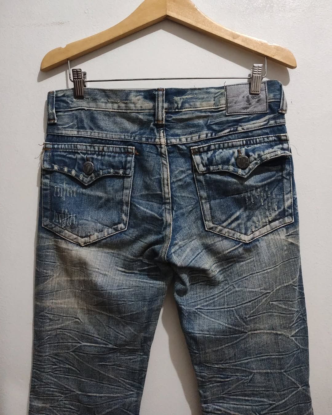 GOSTAR DE FUGA × Le Grande Bleu (L.G.B.) × Tornado Mart Alcapone Faded Distressed Flaire if6was9 LGB style Size US 33 - 16 Thumbnail