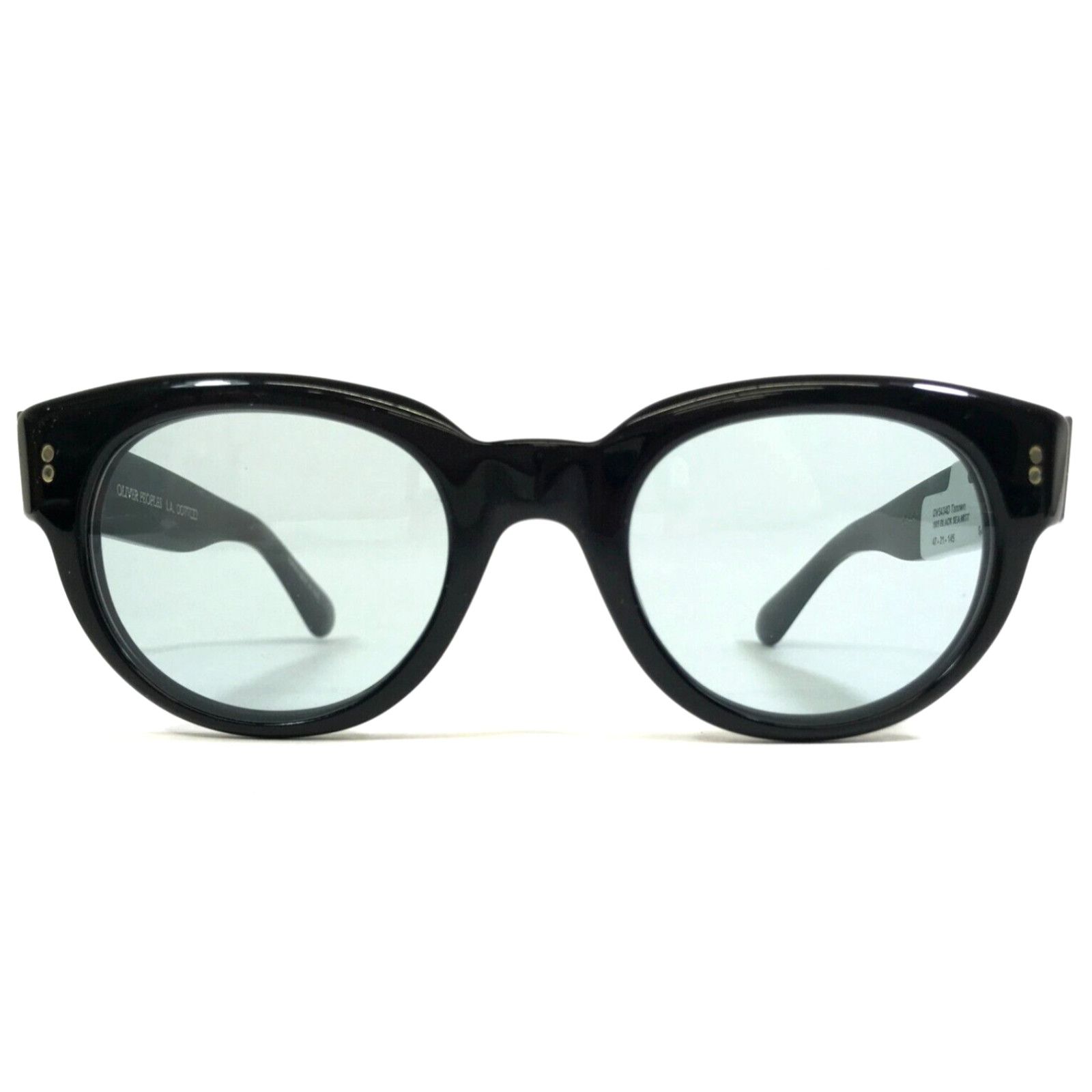 Oliver Peoples Oliver Peoples Sunglasses OV5434D 1005 Tannen Black Round  Blue Sea Mist Lenses | Grailed