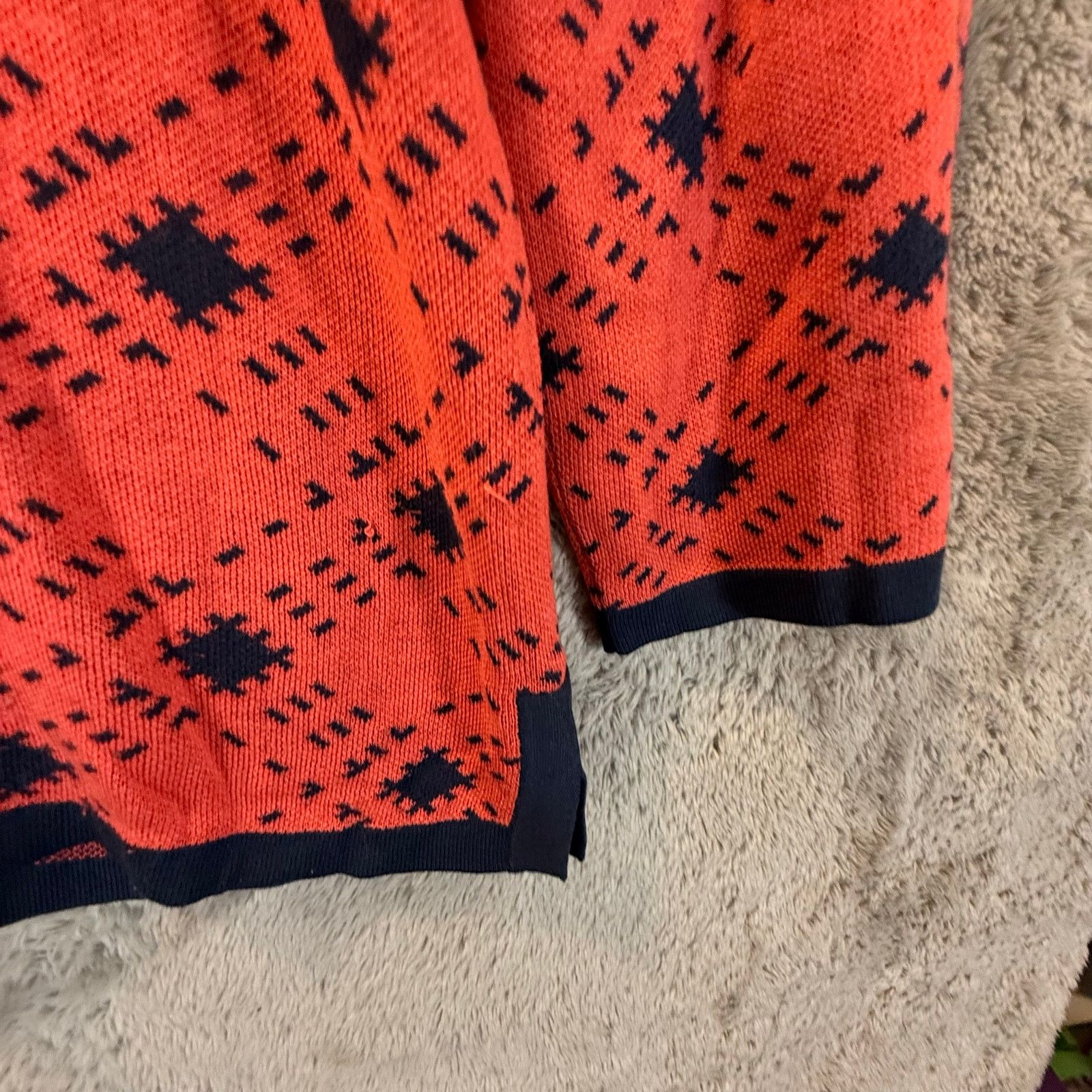 Pendleton Pendleton Silk Button Down Cardigan L Coral Red Orange Blue Size L / US 10 / IT 46 - 5 Thumbnail