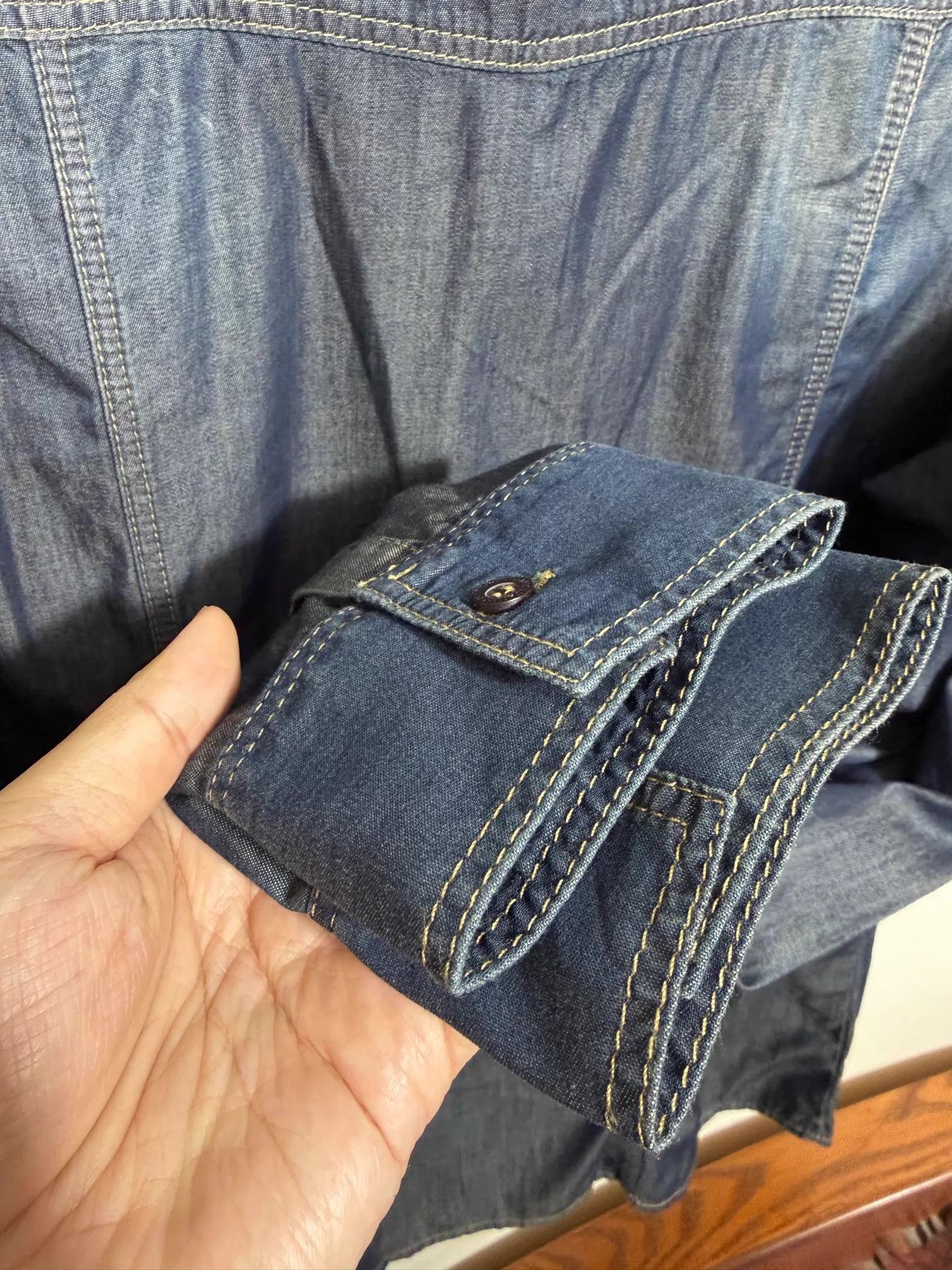 Philipp Plein Philipp Plein Slim Denim Shirt Dark Wash M/L/XL Size US XL / EU 56 / 4 - 6 Thumbnail