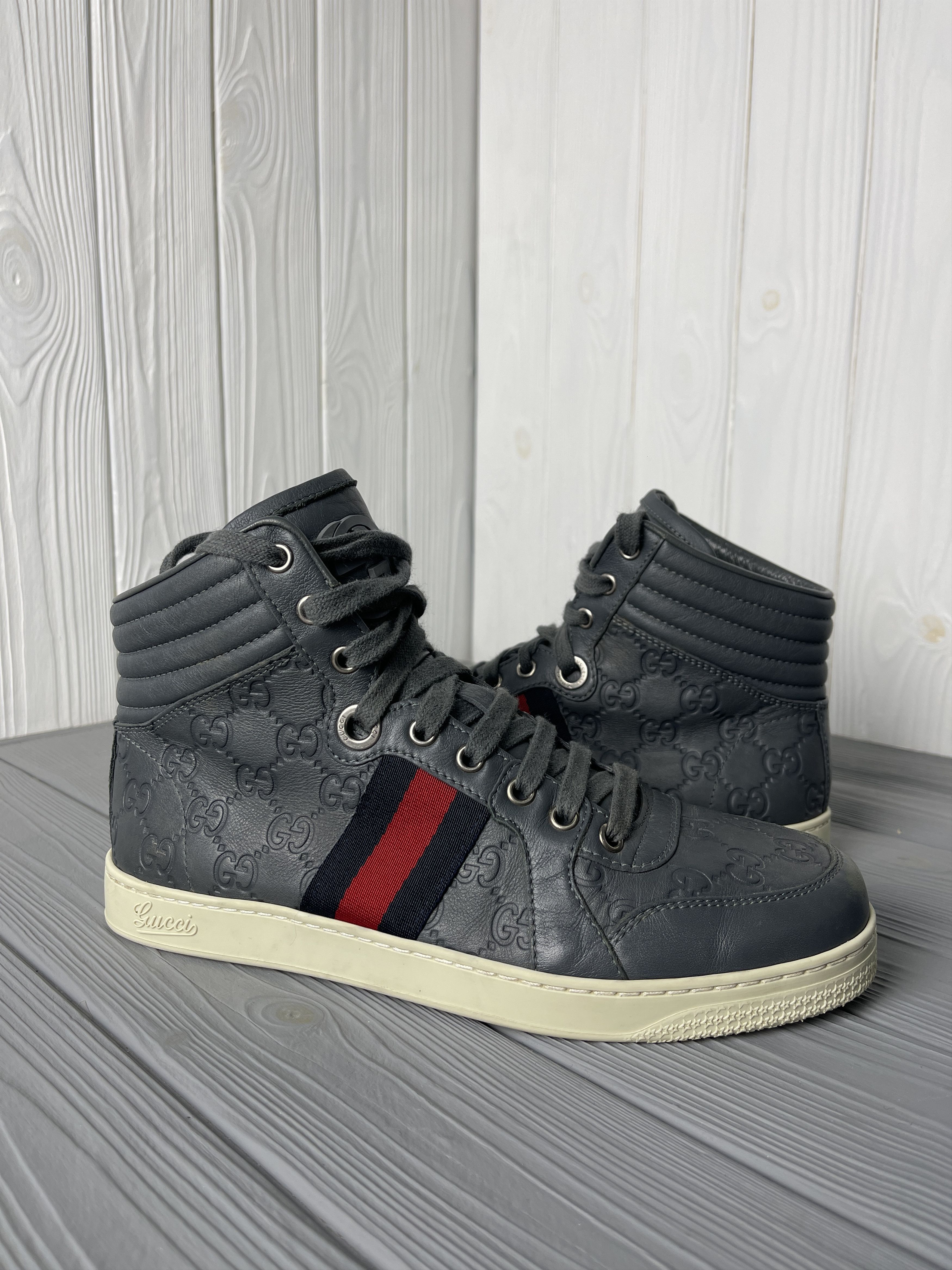 Gucci Gucci High Top Sneakers Size US 5.5 / EU 38 - 1 Thumbnail